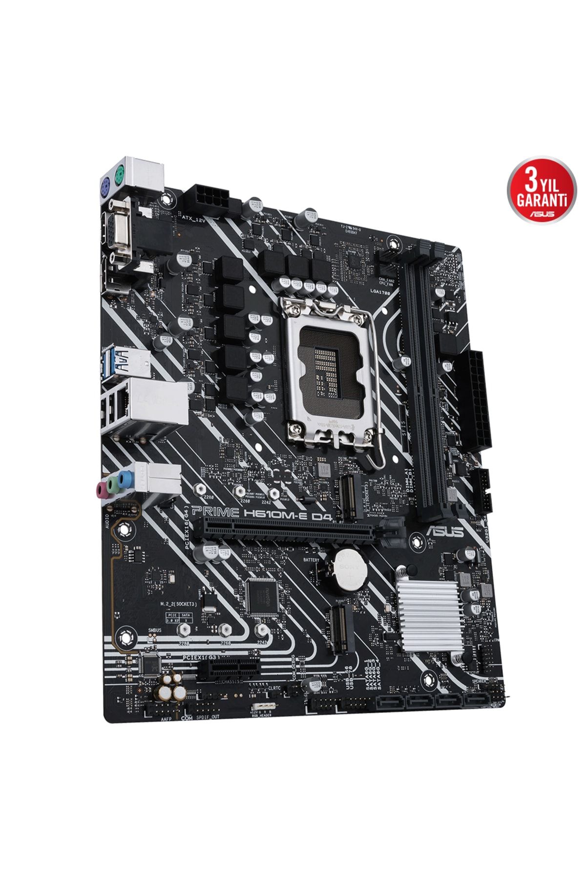 Asus PRIME H610M-E D4 DDR4 HDMI DP PCIe 16X v4.0 1700p mATX