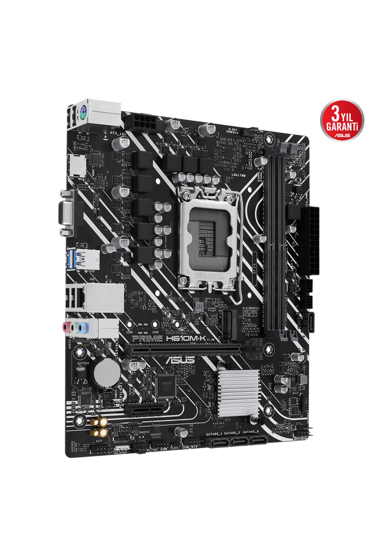 Asus PRIME H610M-K Intel H610 Soket 1700 5600MHz DDR5 M.2 mATX Anakart