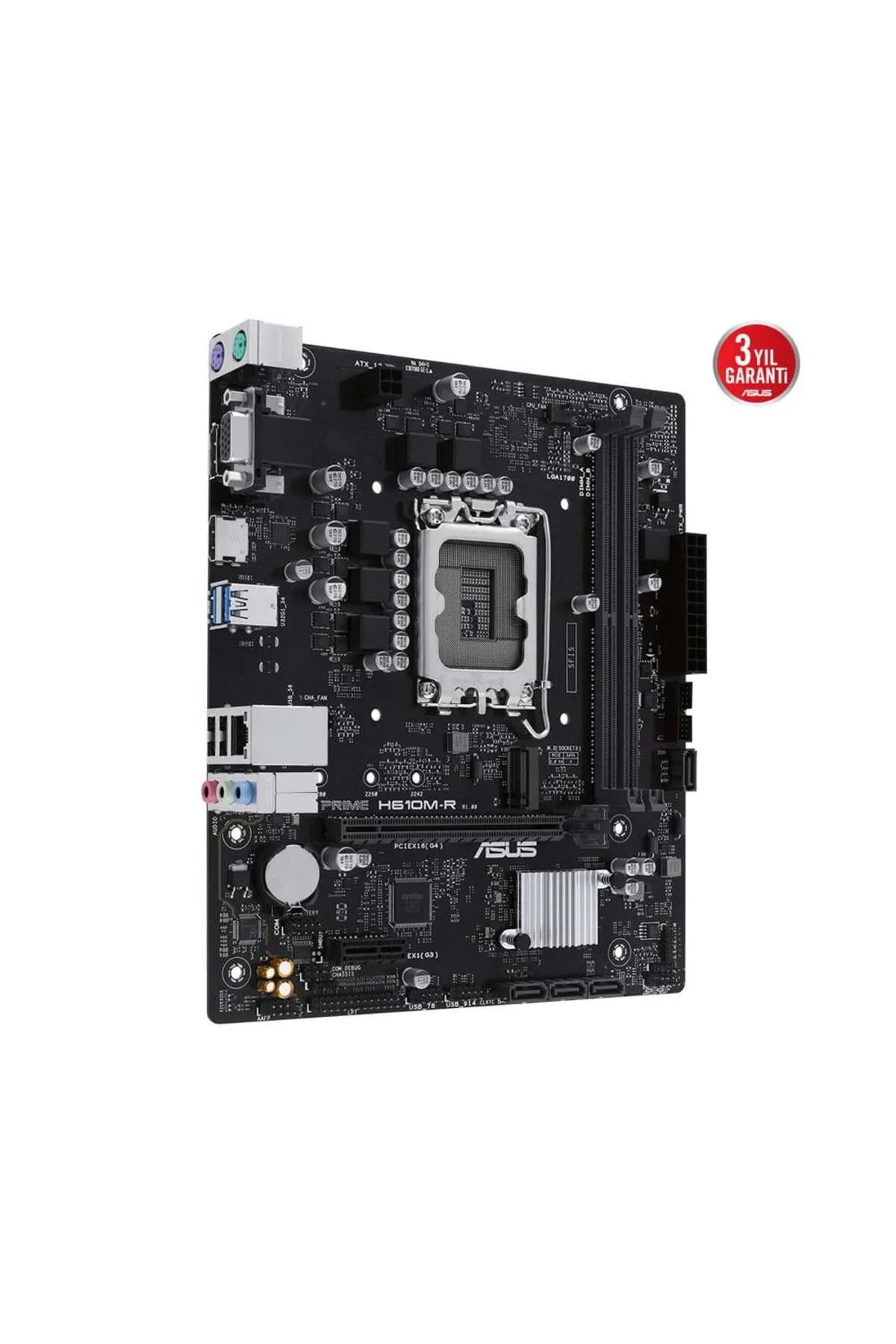 Asus PRIME H610M-R-SI Intel Soket 1700 DDR5 5600MHz M.2 Kutusuz Anakart