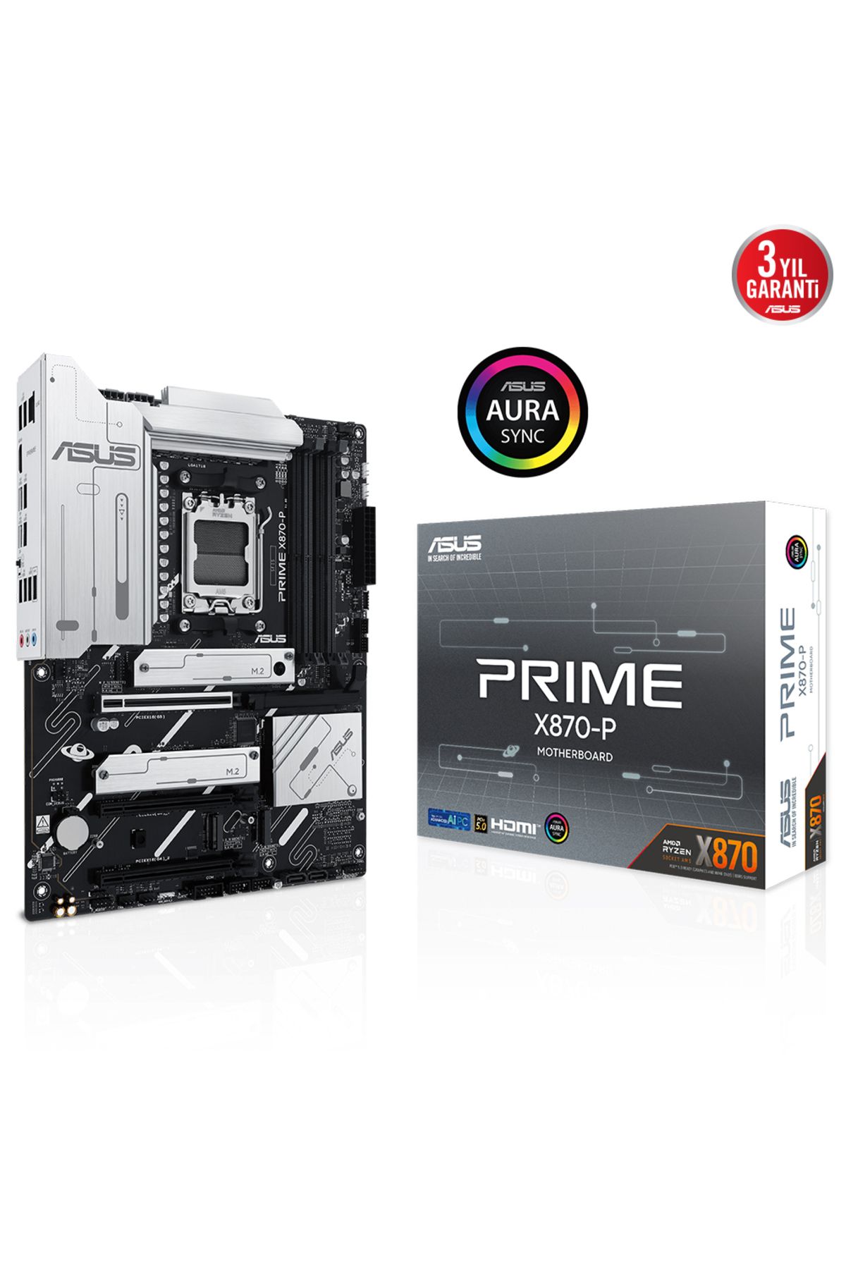 Asus PRIME X870-P AMD X870 SOKET AM5 DDR5 8000+(OC