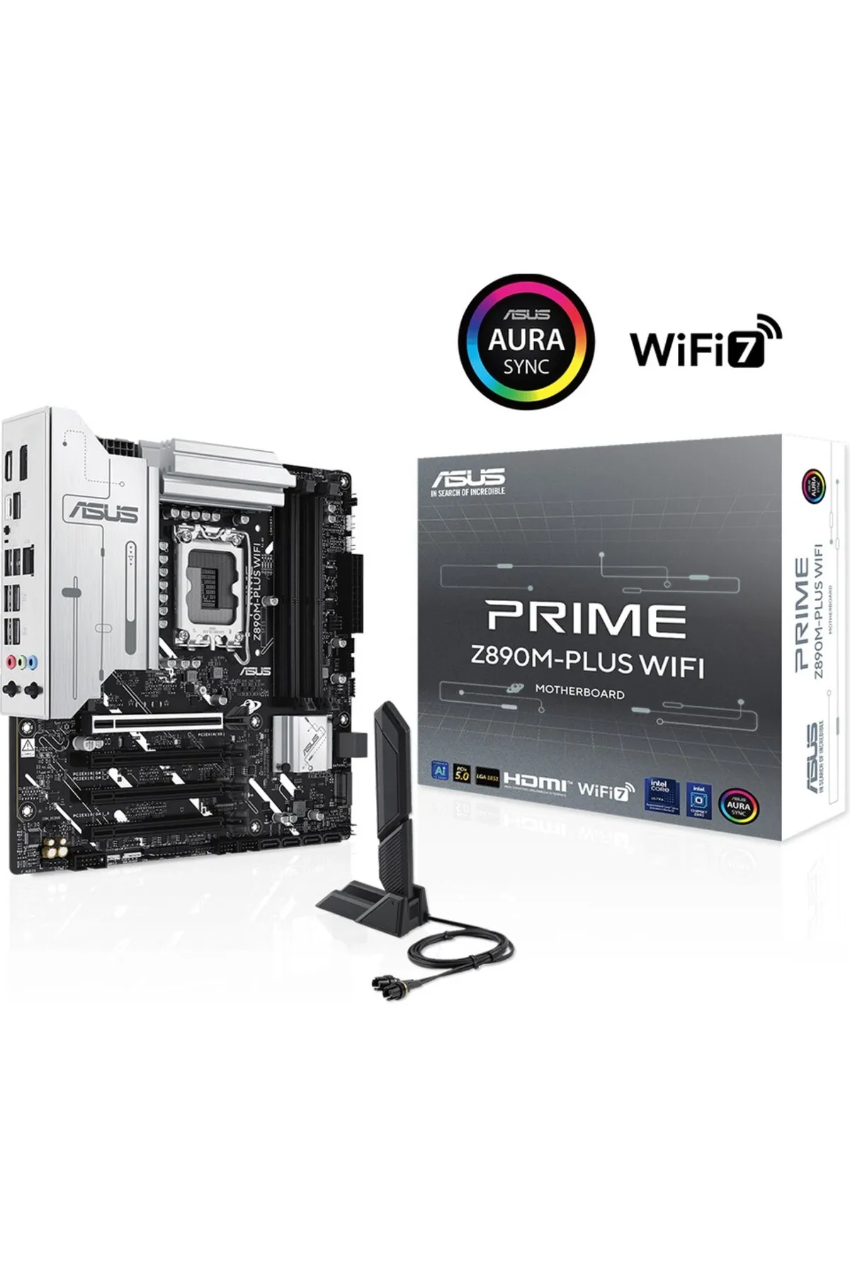 Asus Prime Z890M-Plus Wifi 7600Mhz Oc Wi-Fi 7 Ddr5 Soket 1851 M.2 Hdmi Dp Matx Anakart