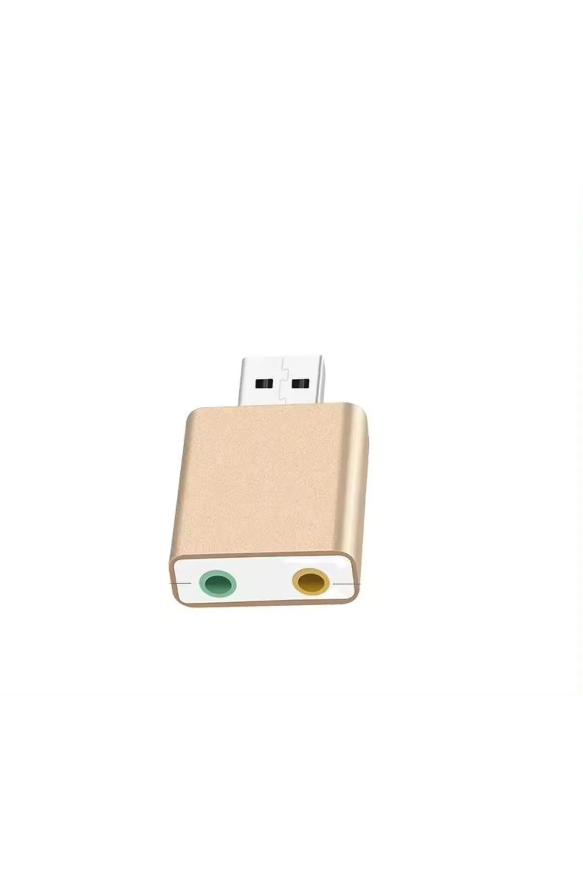 PrimeX Plus PrimeX PX-5019 7.1 Sanal USB Ses Kartı, Gold Metal USB Ses Kartı Çevirici, USB to Ses Dönüştürücü