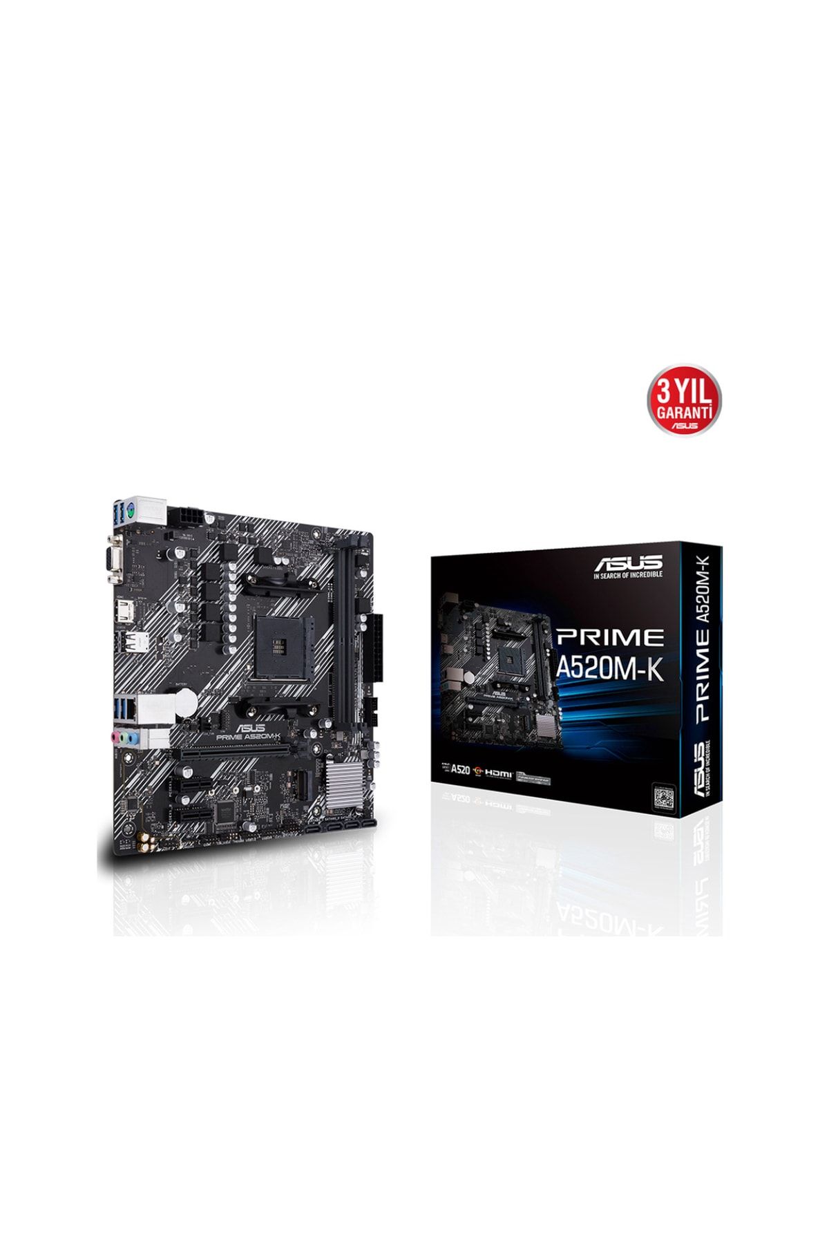 Asus Prıme A520m-k A520 Ddr4 Vga Glan Matx Hdmı M2 Usb3.2 Am4 Amd Anakart