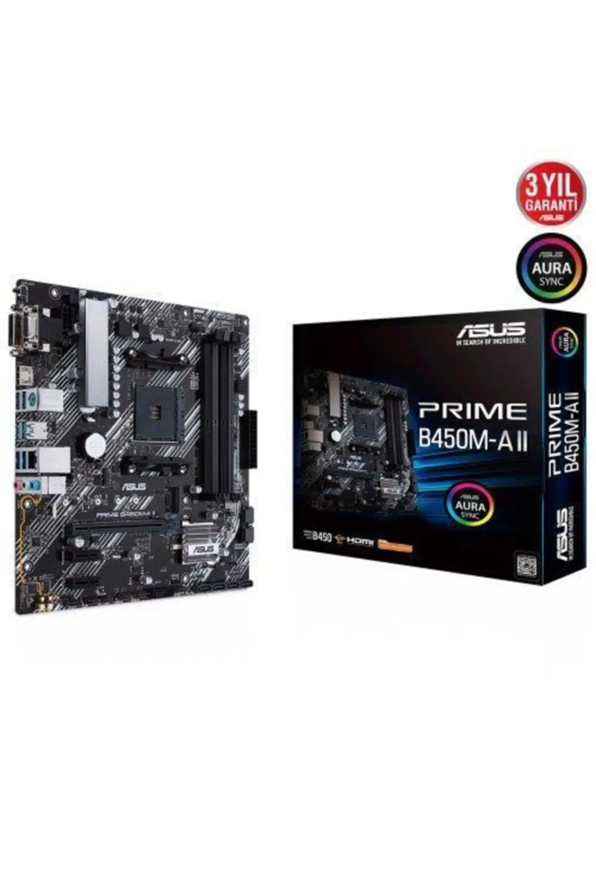 Asus Prıme B450m-a Iı B450 Ddr4 Vga Glan Matx Dvı Hdmı M2 Rgb Us3.2 Am4 Amd Anakart