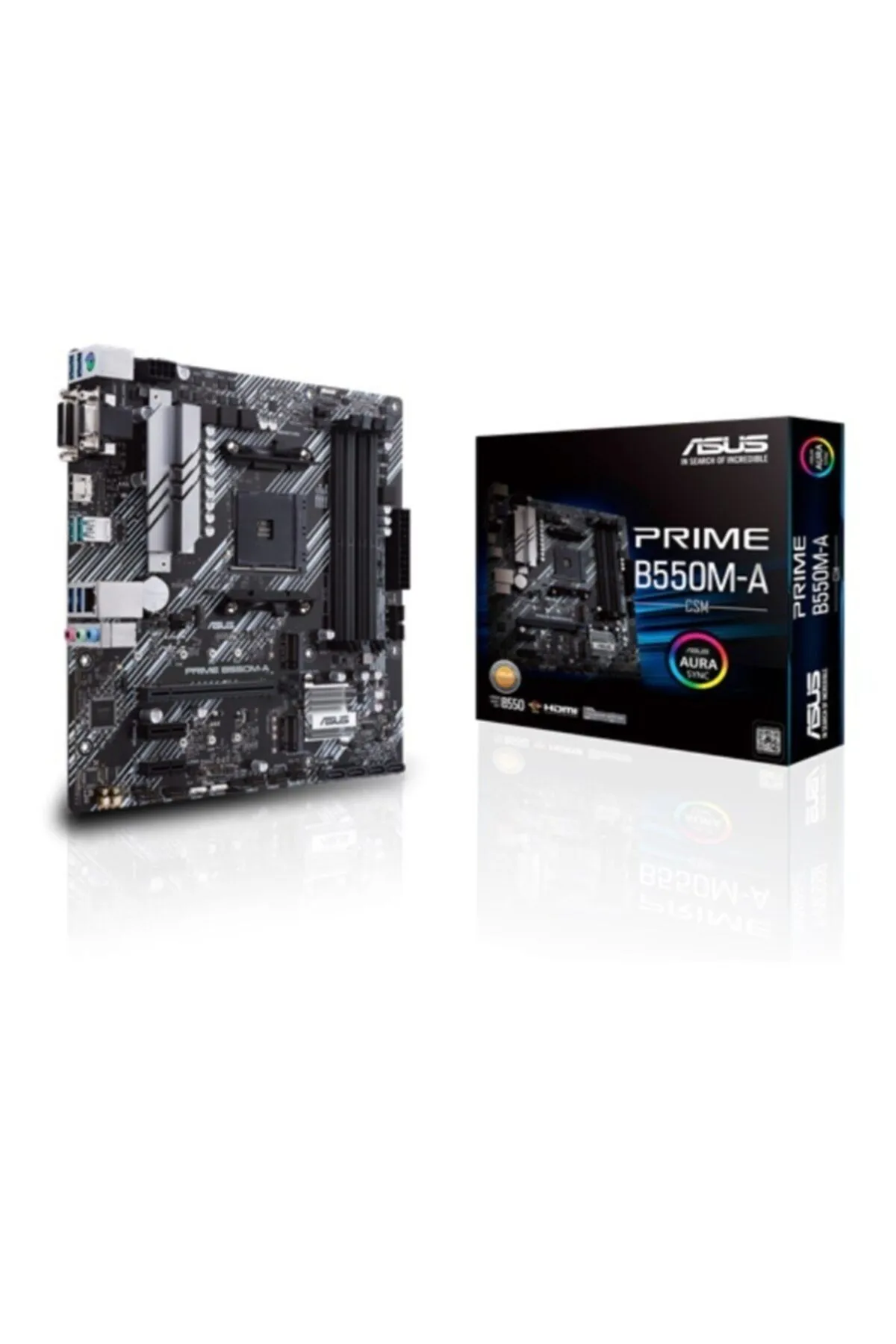 Asus Prıme B550m-a/csm Ddr4 Sata3 M2 Pcıe Nvme Hdmı Dvı Pcıe 16x V4.0 Am4 Matx Kurumsal Anakart