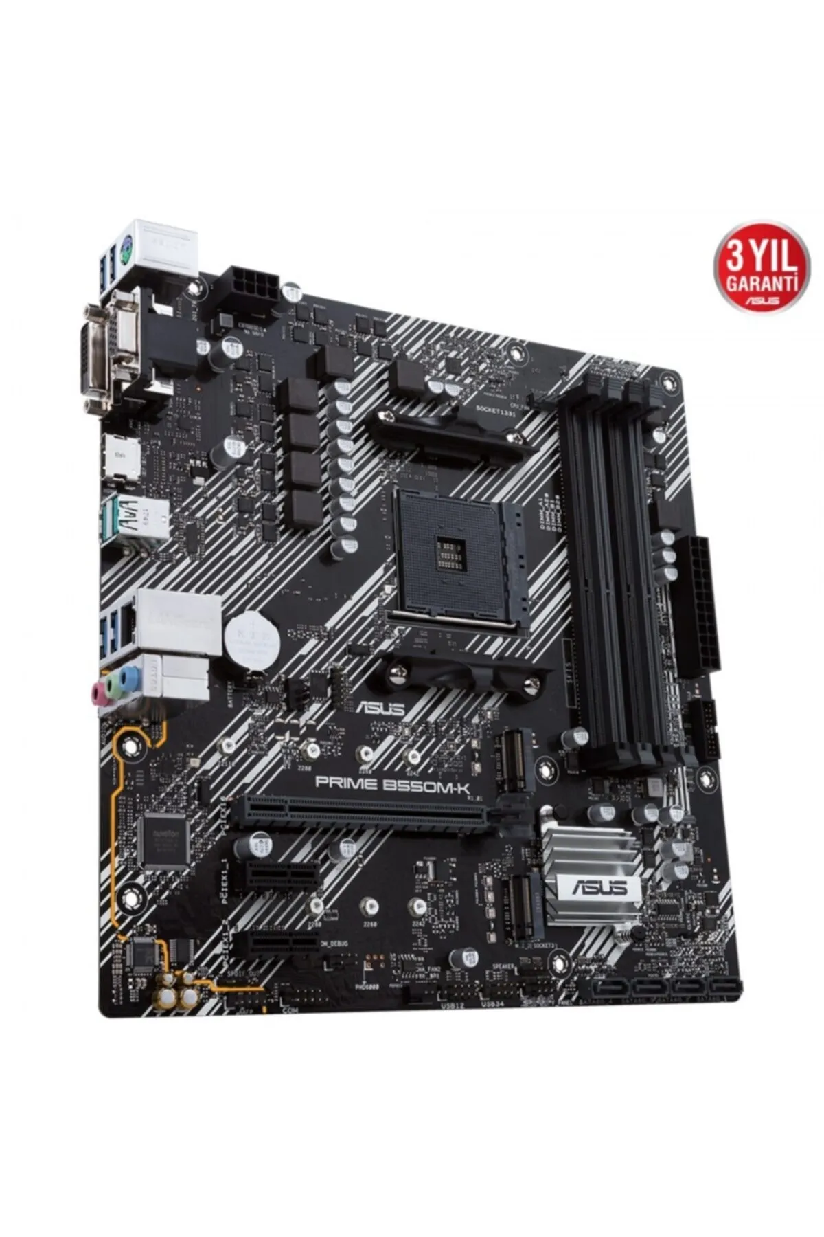 Asus Prıme B550m-k Ddr4 M2 Pcıe Nvme Hdmı Dvı Pcıe 16x V4.0 Am4 Matx