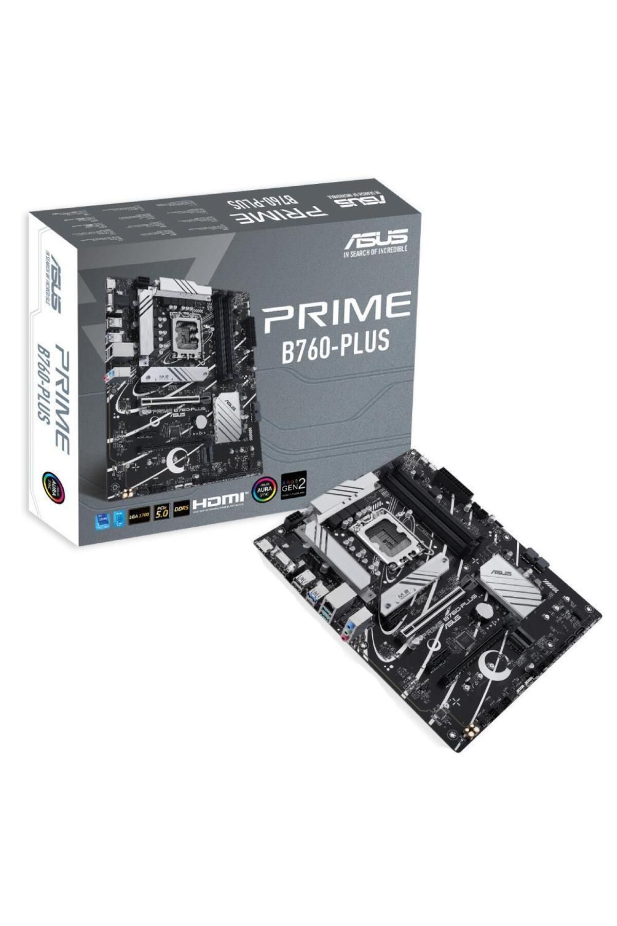 Asus Prıme B760-plus Ddr5 Hdmı Dp Pcıe 16x V4.0 1700p Atx