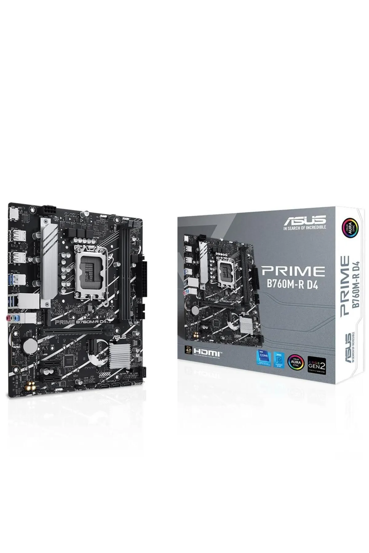 Asus Prıme B760m-r D4 Intel B760 Soket 1700 Ddr4 5333(OC)mhz Matx Gaming (OYUNCU) Anakart