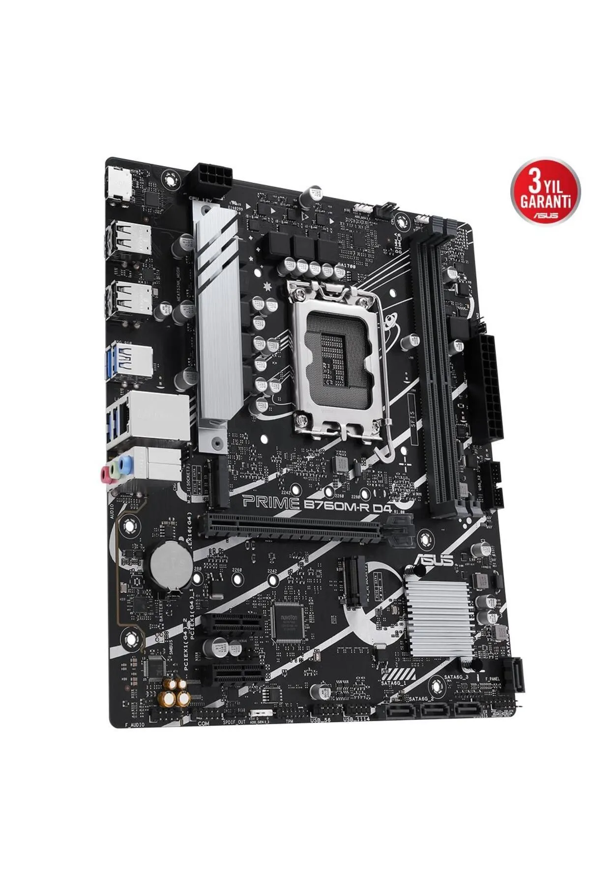 Asus Prıme B760m-r D4 Intel B760 Soket 1700 Ddr4 5333(OC)mhz Matx Gaming (OYUNCU) Anakart