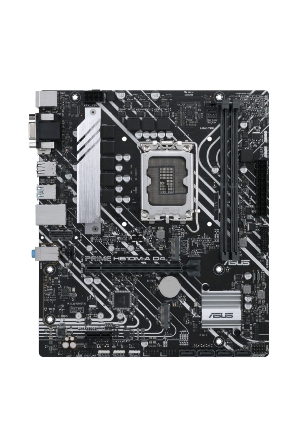 Asus Prıme H610m-a D4-csm Intel H610 Lga1700 Ddr4 3200 Dp Hdmı Vga Çift M2 Usb3.2 Aura Rgb Matx