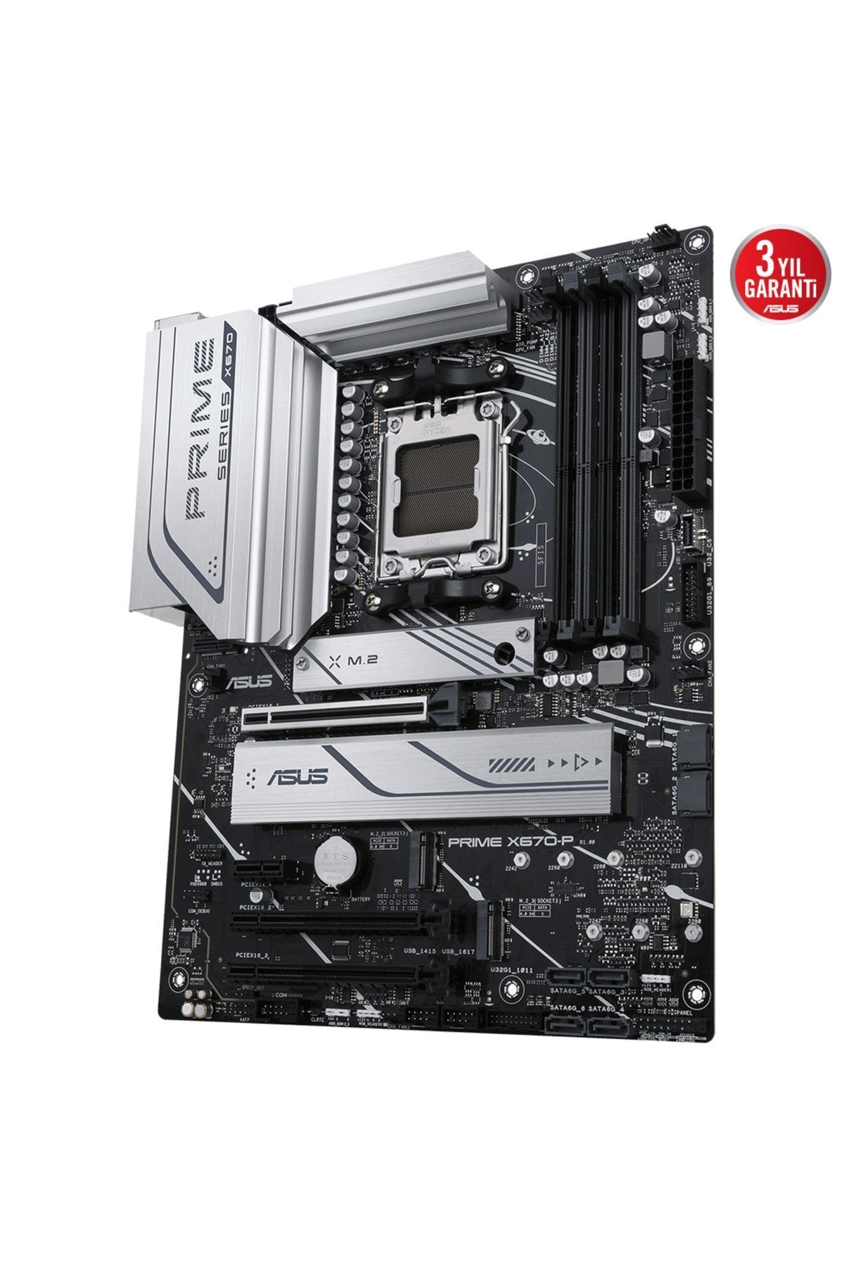 Asus Prıme X670-p-csm Amd X670 Am5 Ddr5 6400 Dp Hdmı 3x M2 Usb3.2 Aura Rgb 2.5gbit Lan Atx 5x P