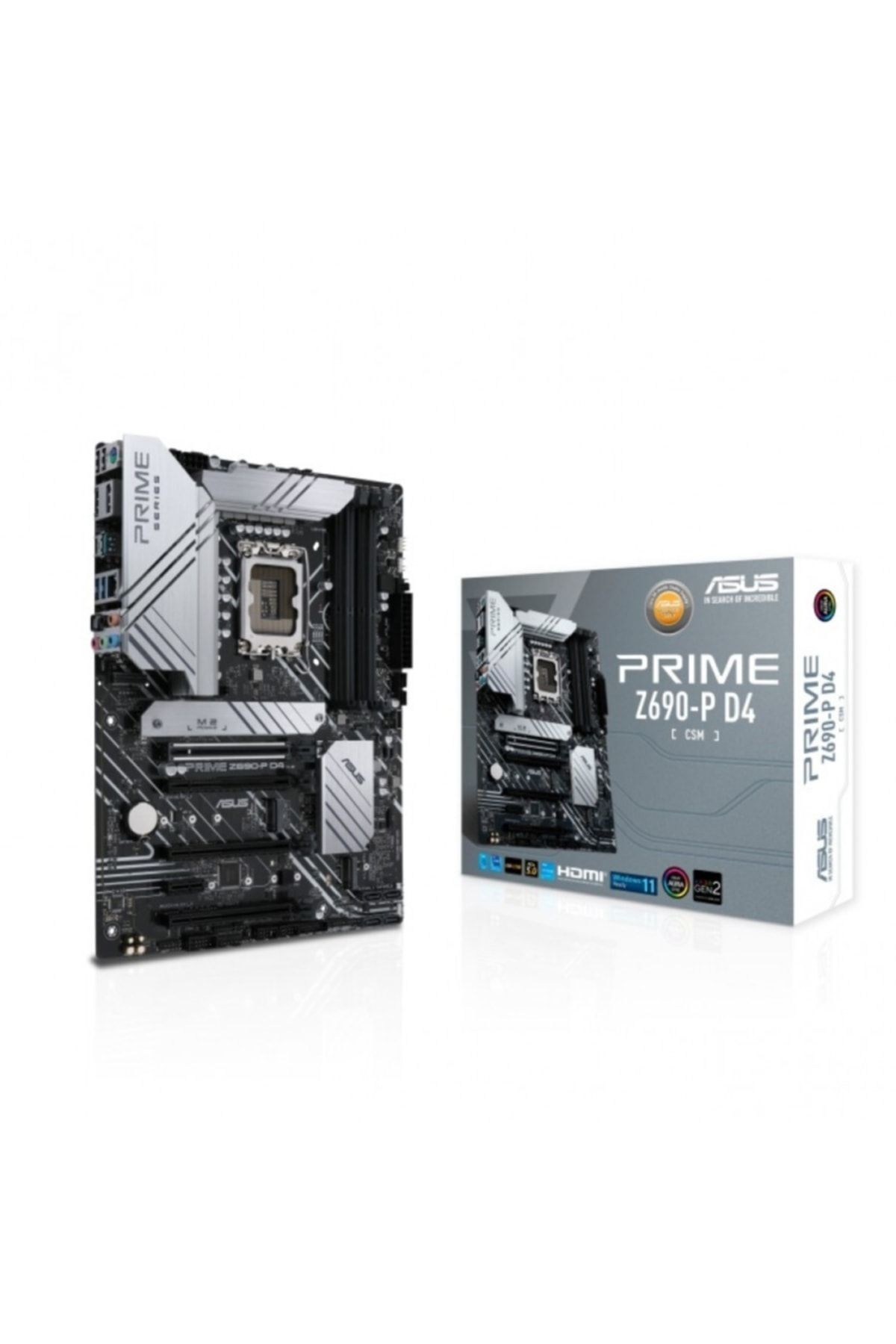 Asus Prıme Z690-p D4-csm Ddr4 Hdmı-dp M2 Nvme Pcıe 16x V5.0 1700p Atx Kurumsal Anakart