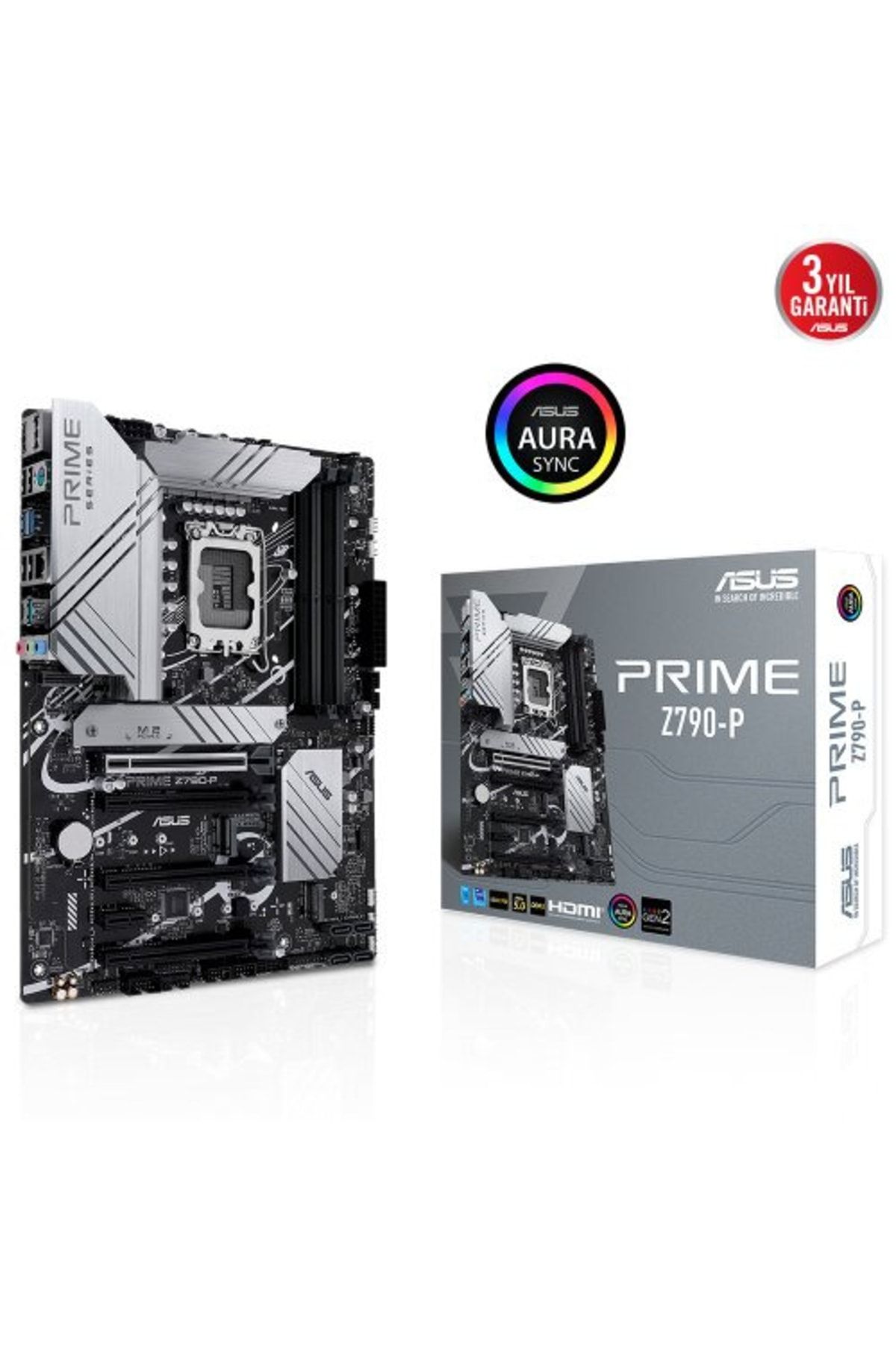 Asus Prıme Z790-p, 4xddr5, 3x M.2, Hdmı, Dp, Type-c, 12-13.nesil, Lga1700 Soket, Argb Gaming Anakart