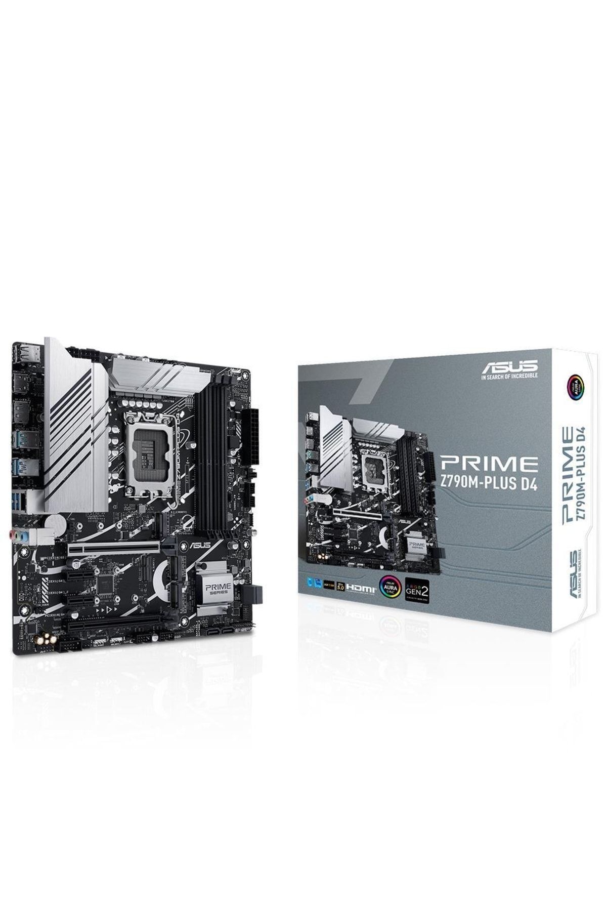 Asus Prıme Z790m-plus D4, 4xddr4, 3x M.2, Hdmı, Dp, Type-c, 12-13.nesil, Lga1700 Soket, Argb Gaming