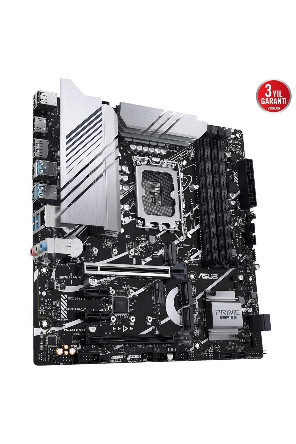 Asus Prıme Z790m-plus D4, 4xddr4, 3x M.2, Hdmı, Dp, Type-c, 12-13.nesil, Lga1700 Soket, Argb Gaming