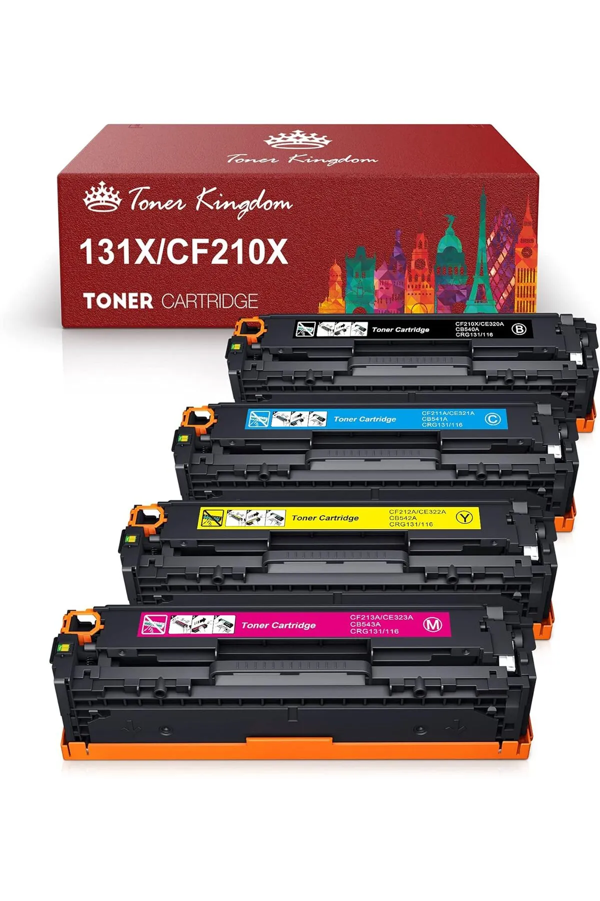 HP Pro 200 Color M251n M251nw M276nw,128A CF320A CM1415FNW CP1525N,125A CB540A CP1515n CP1215 SET