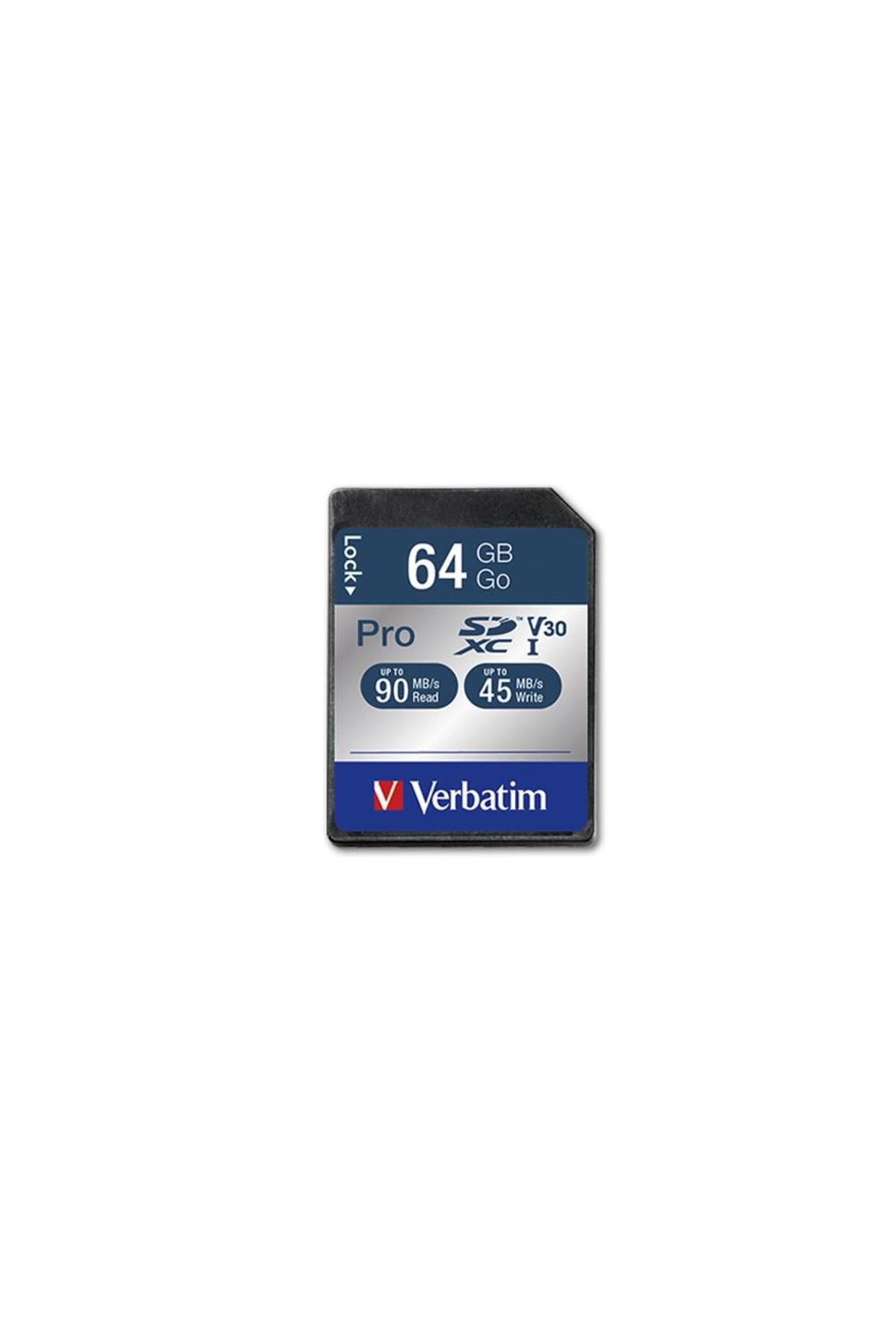 Verbatim Pro 64 GB 600X SDXC Hafıza Kartı (90MB/S-45MB/S)