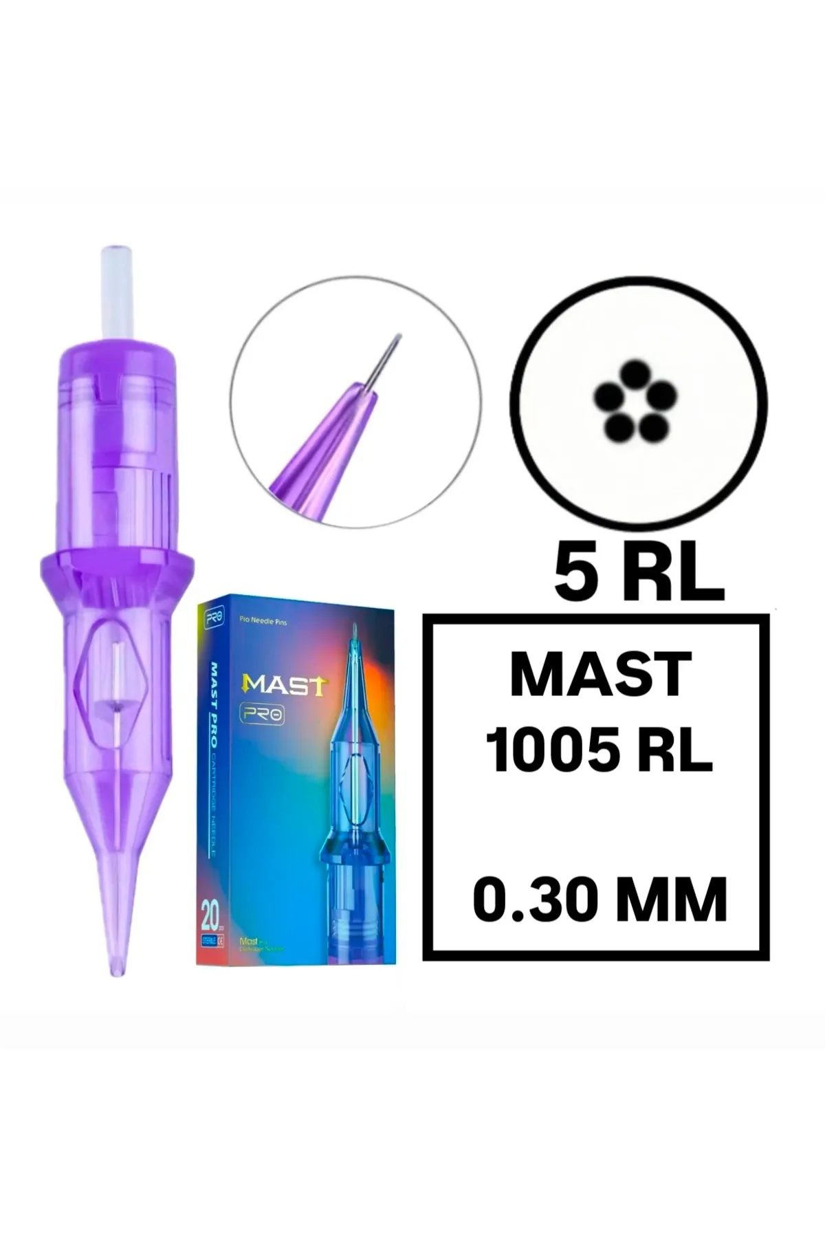 MAST Pro Cartridges 1 Kutu - Pro - 1005rl - 0.30mm - Kartuş Dövme Ve Kalıcı Makyaj Iğnesi