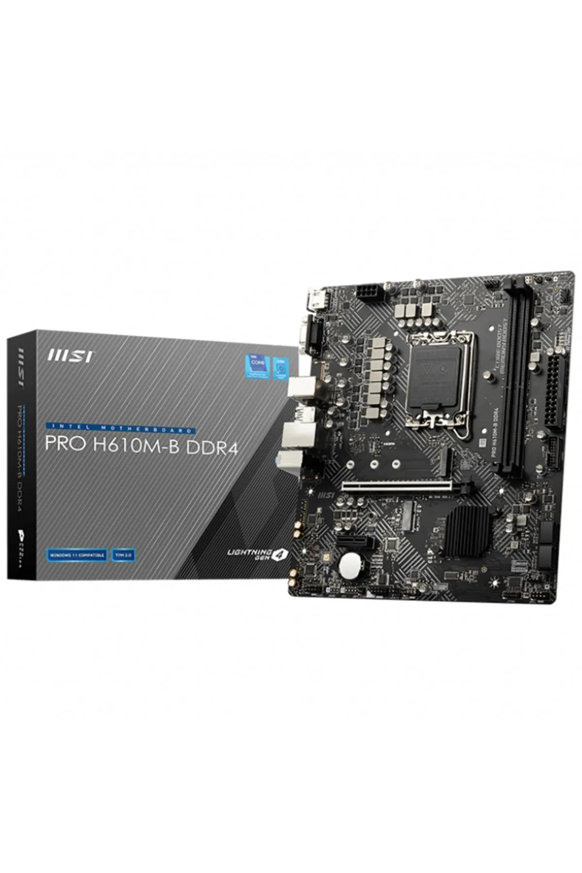 MSI Pro H610m-b Ddr4 Intel H610 Soket 1700 Ddr4 3200mhz Matx Gaming (OYUNCU) Anakart