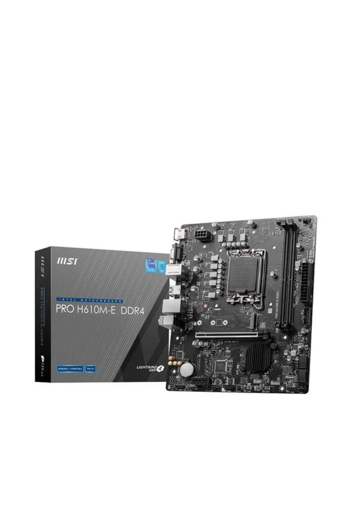 MSI Pro H610m-e Ddr4 M2 Pcıe Nvme Hdmı Pcıe 16x V4.0 1700p Matx