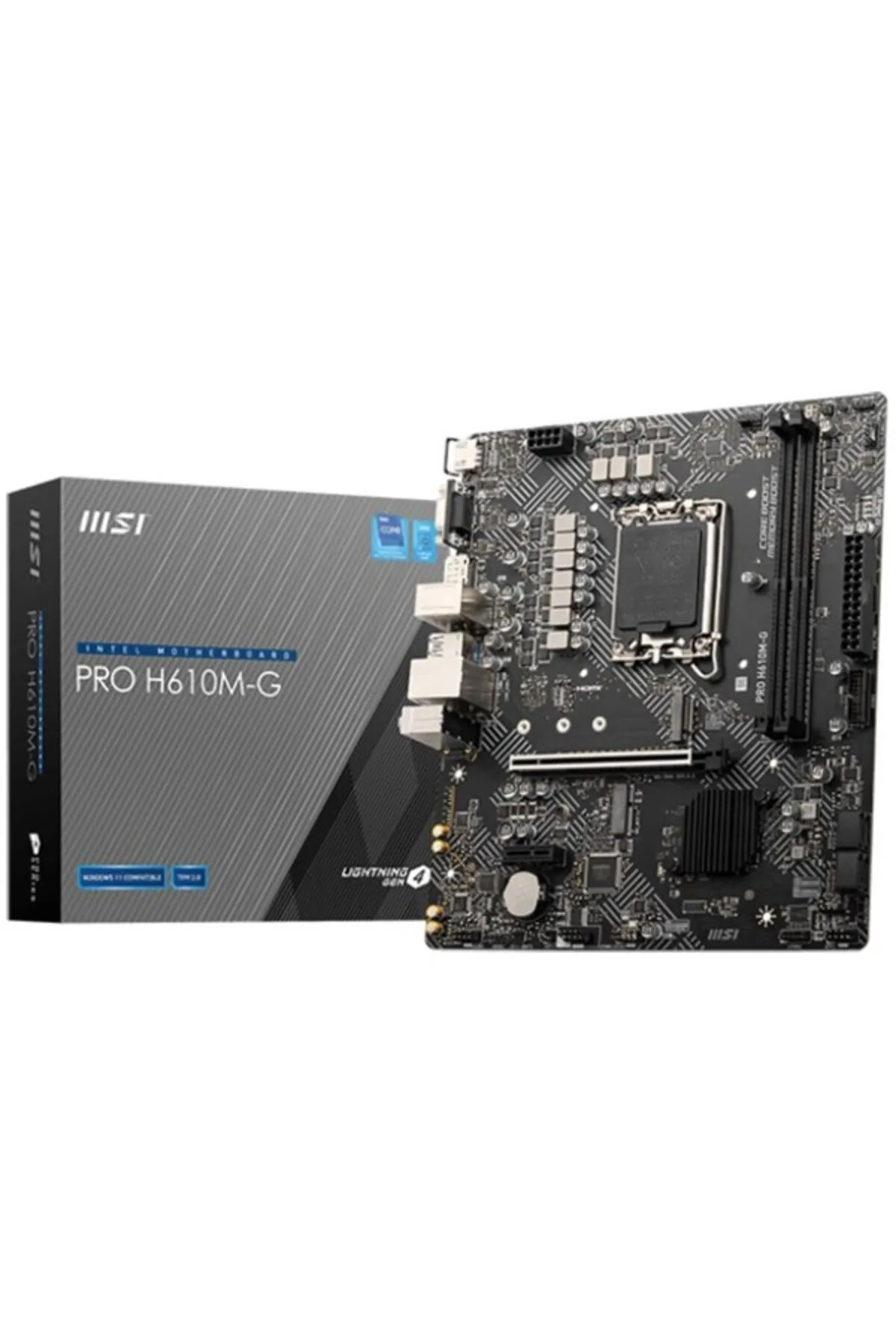 MSI PRO H610M-G DDR5 M2 PCIe NVME HDMI PCIe 16X v4.0 1700p mATX