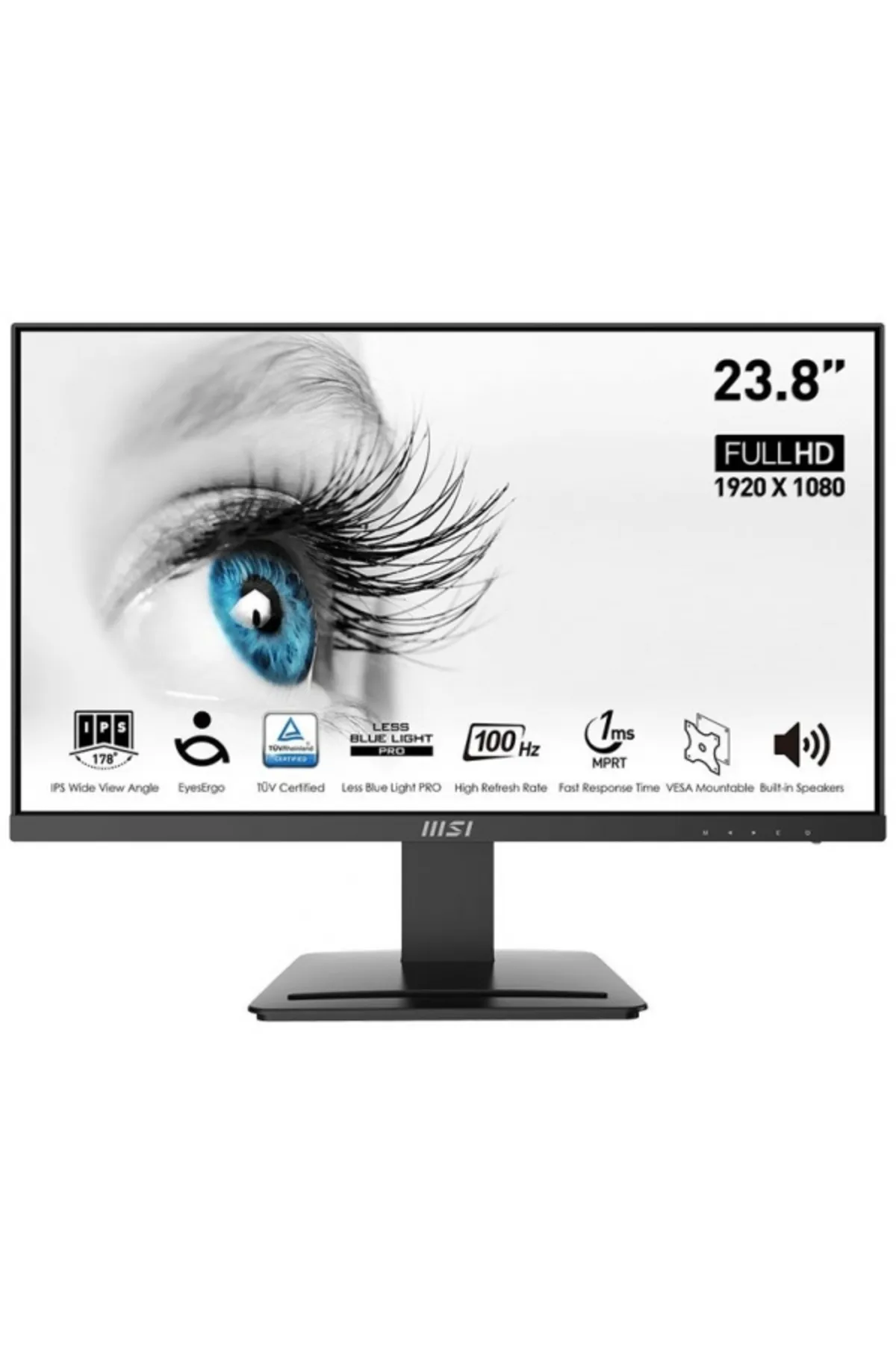 MSI Pro Mp243x 23.8” 1920x1080 1ms 100hz Ips Anti-glare Full Hd Monitör