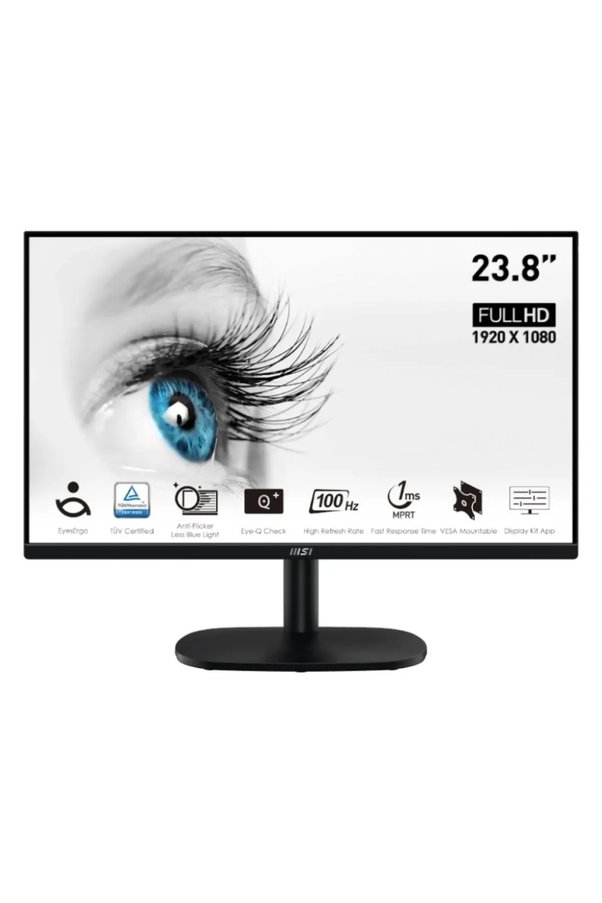 MSI Pro Mp245v 23.8” 1920x1080 1ms 100hz Va Anti-glare Full Hd Monitör