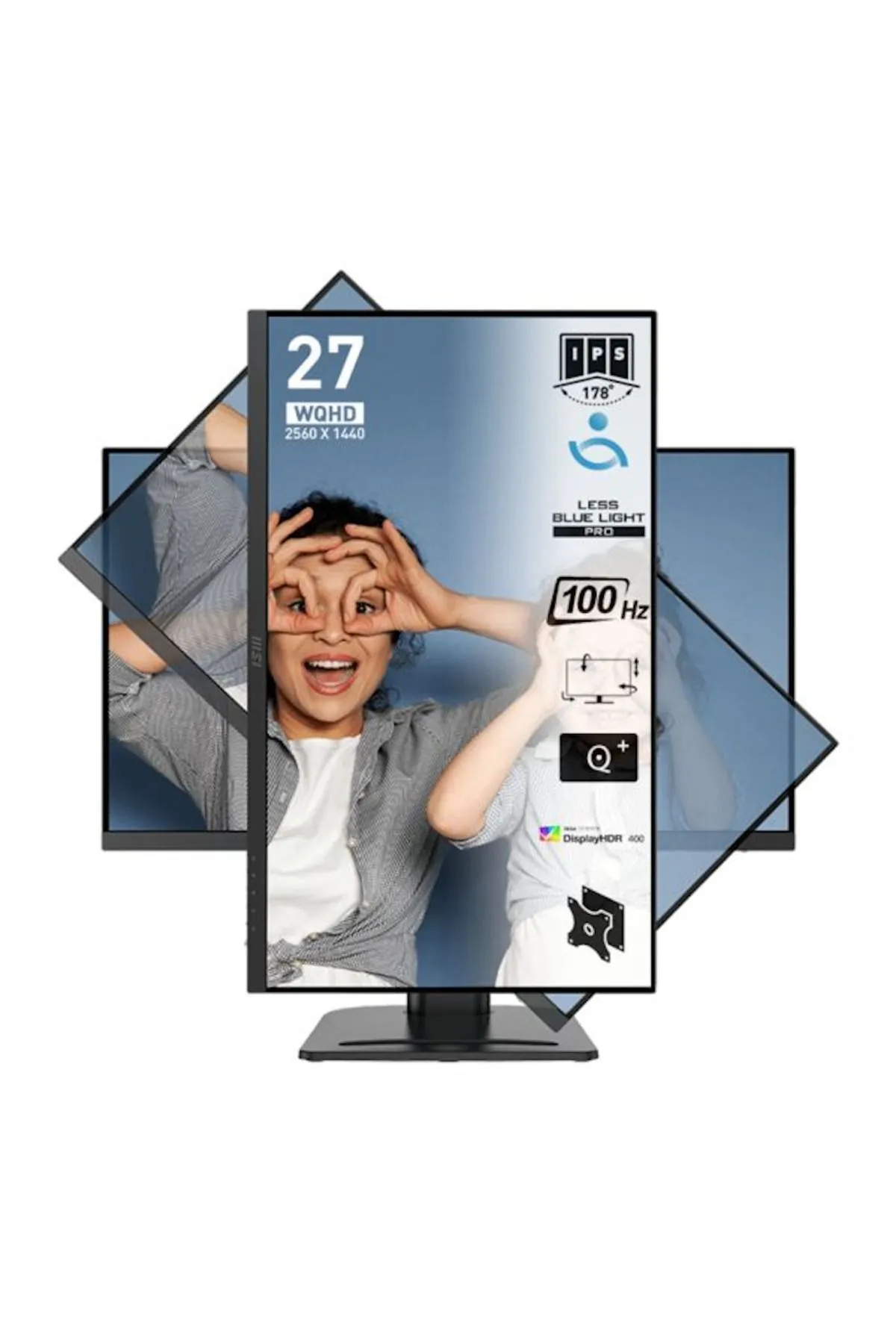 MSI Pro Mp273qp E2 27″ 1ms 100hz Adaptive-sync Ips Wqhd Pivot Monitör