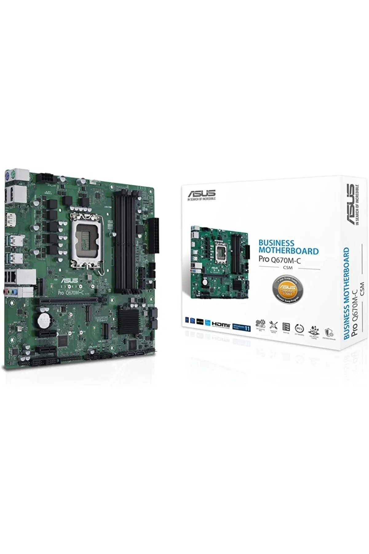 Asus Pro Q670m-c-csm Ddr5 M2 Nvme Hdmı-dp Pcıe 16x V5.0 1700p Kurumsal Anakart