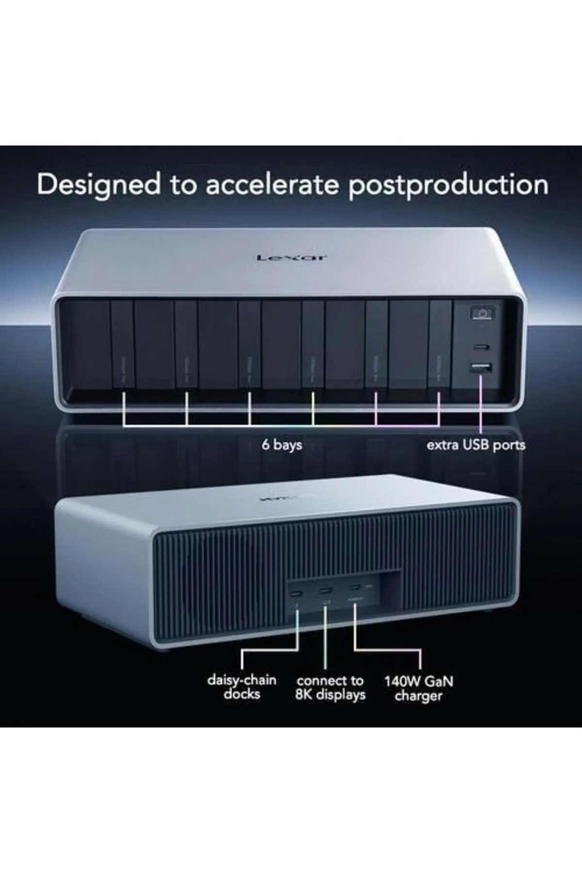 Lexar Professıonal Workflow Lpwf800n-4a1ngl-thunderbolt 4 Yukseltmesı Ve 6 Modul Yuvası