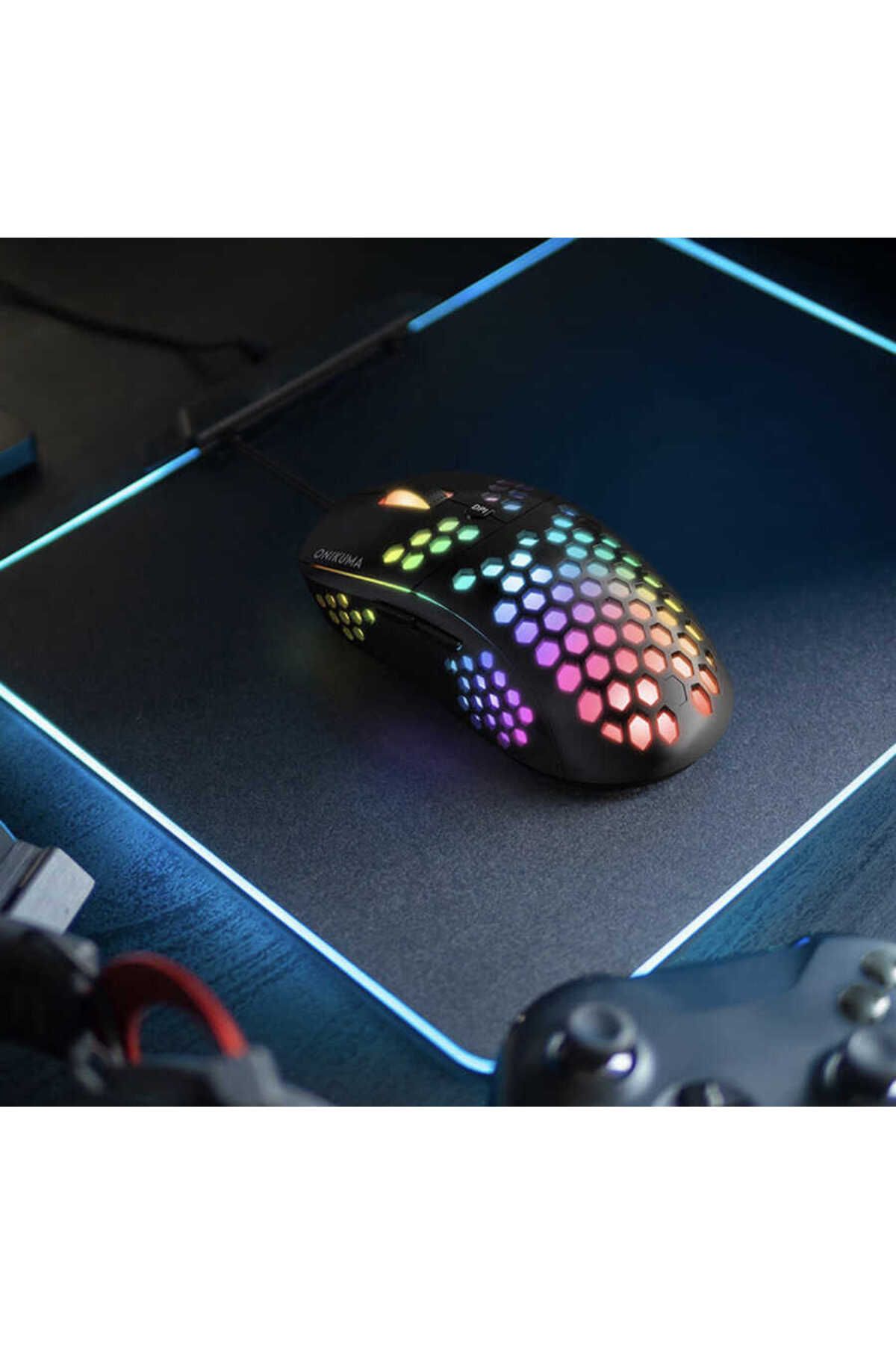 Canpay Profesyonel Oyun Deneyimi için RGB LED Aydınlatmalı Hassas Kontrollü Ultra Hafif Gaming Oyuncu Mouse