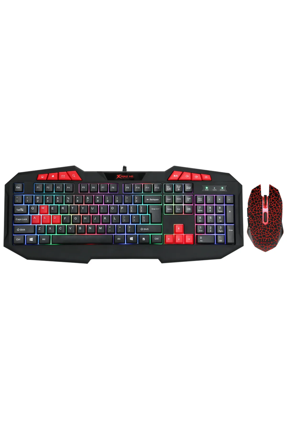 Canpay Profesyonel Oyuncu Gaming Mouse ve Klavye Seti Ergonomik RGB Işıklı Klavye ve 3200 DPI 6 Tuşlu Mouse