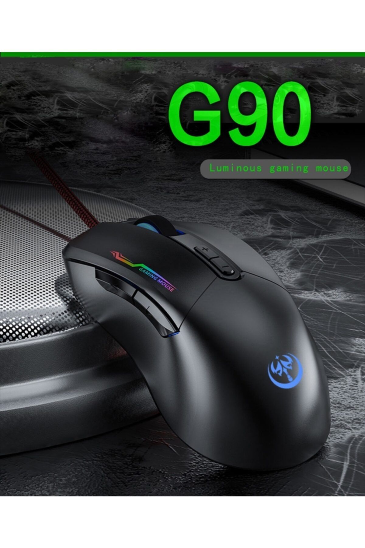 JUNGLEE Profesyonel Rgb Led Işıklı Oyuncu Mouse 800-3200 Ayarlanabilir Dpi Gaming Mouse