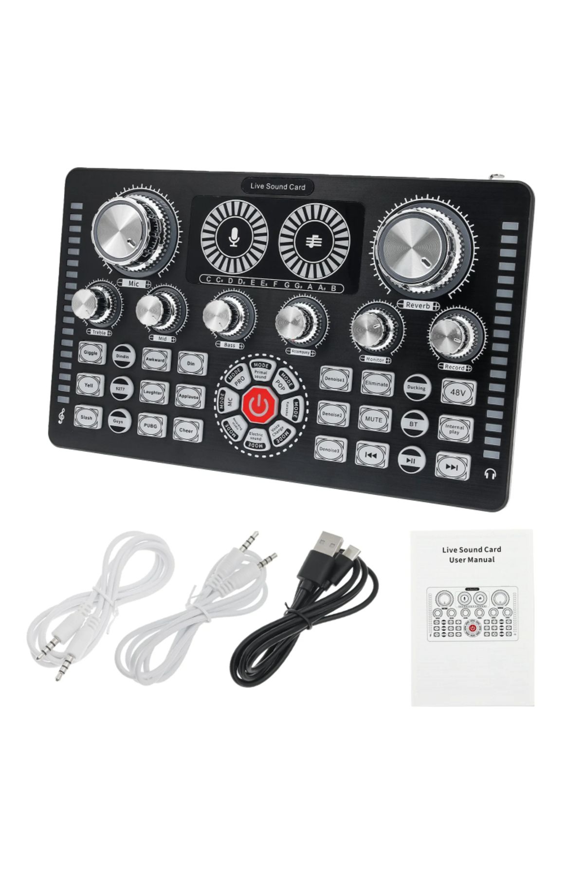 KEEPRO Profosyonel canlı yayın ses kartı profosyonel audio mixer 48 volt canlı yayın ses kartı