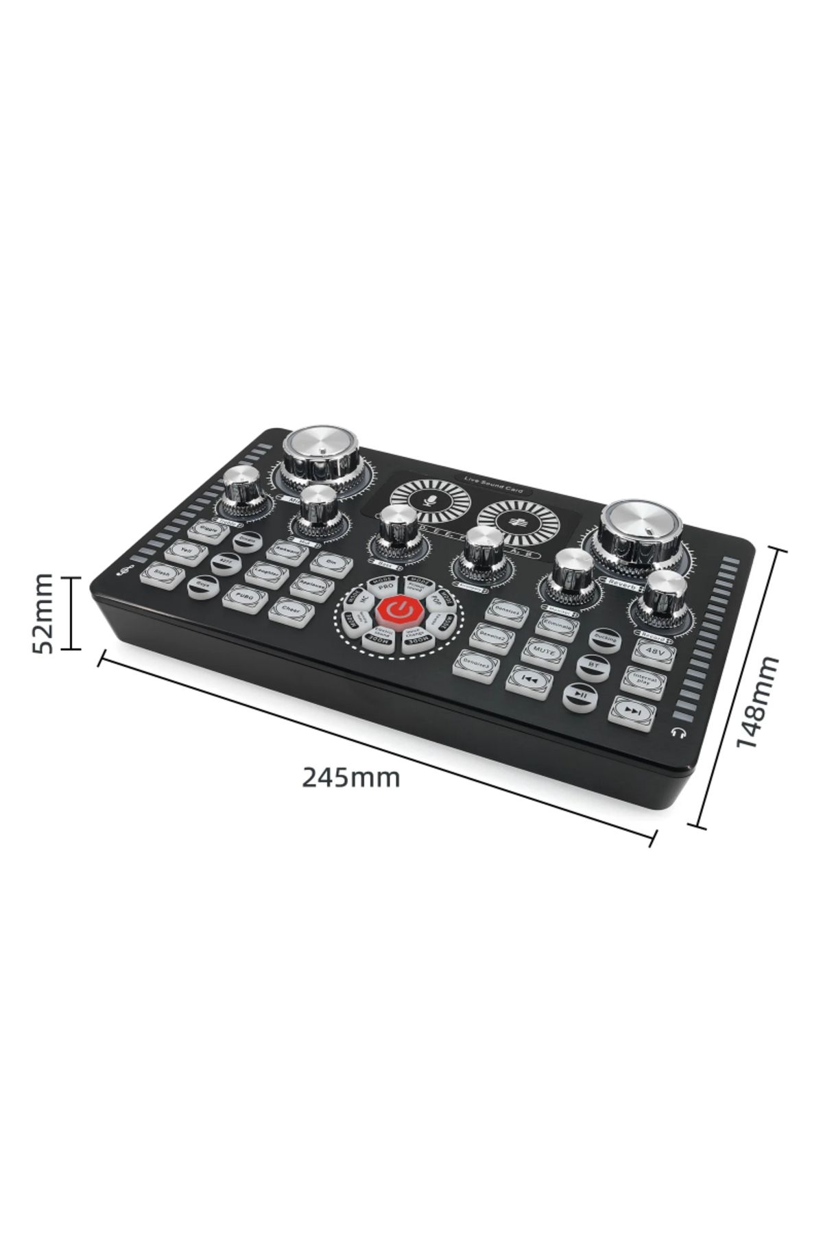 KEEPRO Profosyonel canlı yayın ses kartı profosyonel audio mixer 48 volt canlı yayın ses kartı