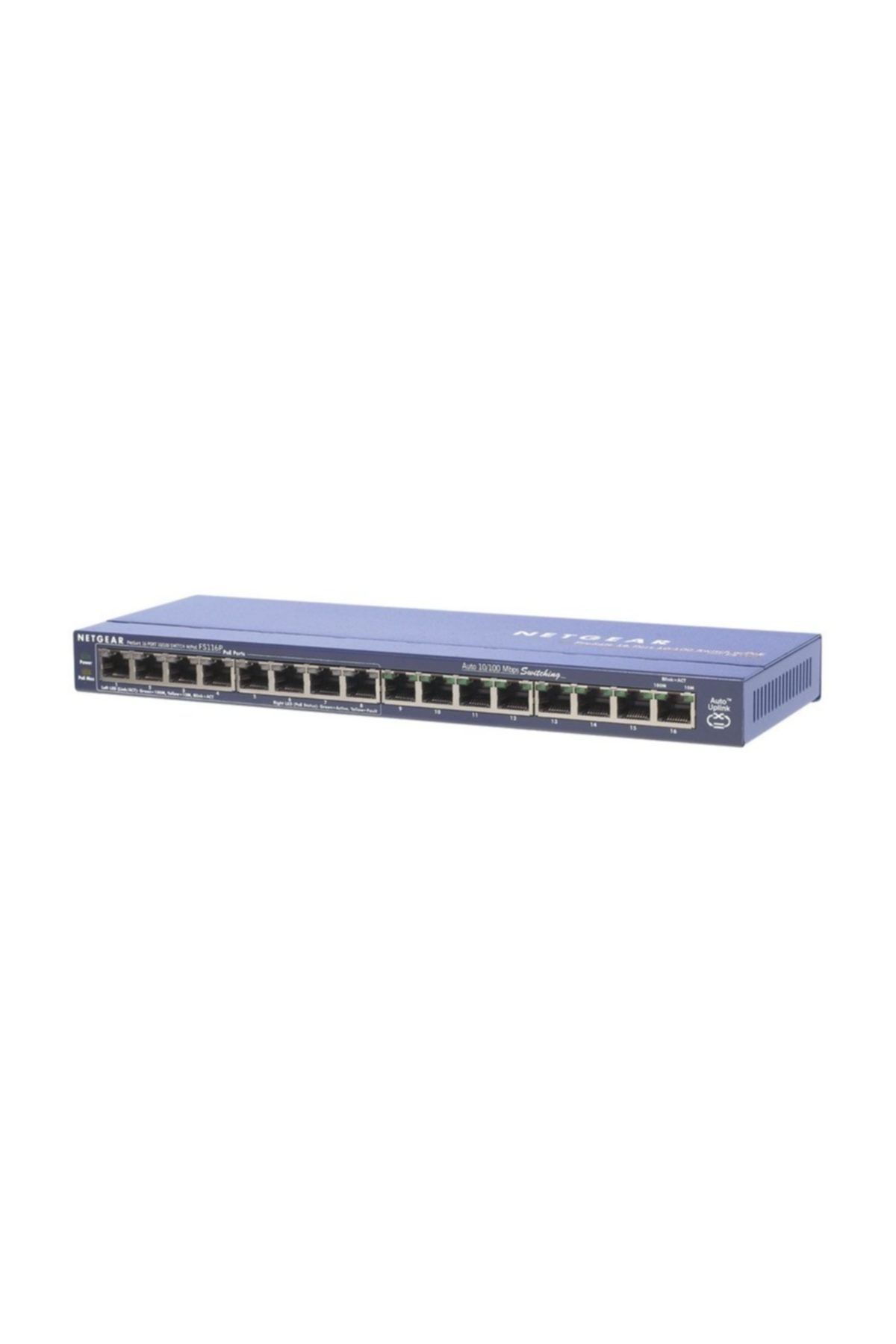 NETGEAR ProSAFE 16-Port 10-100 PoE Desktop Switch (FS116PEU)