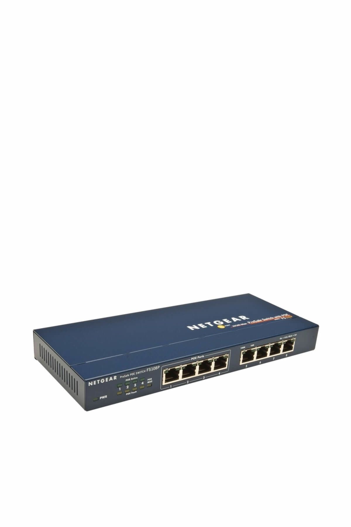 NETGEAR ProSafe 8-port 10/100Mbps PoE Switch (FS108PEU)