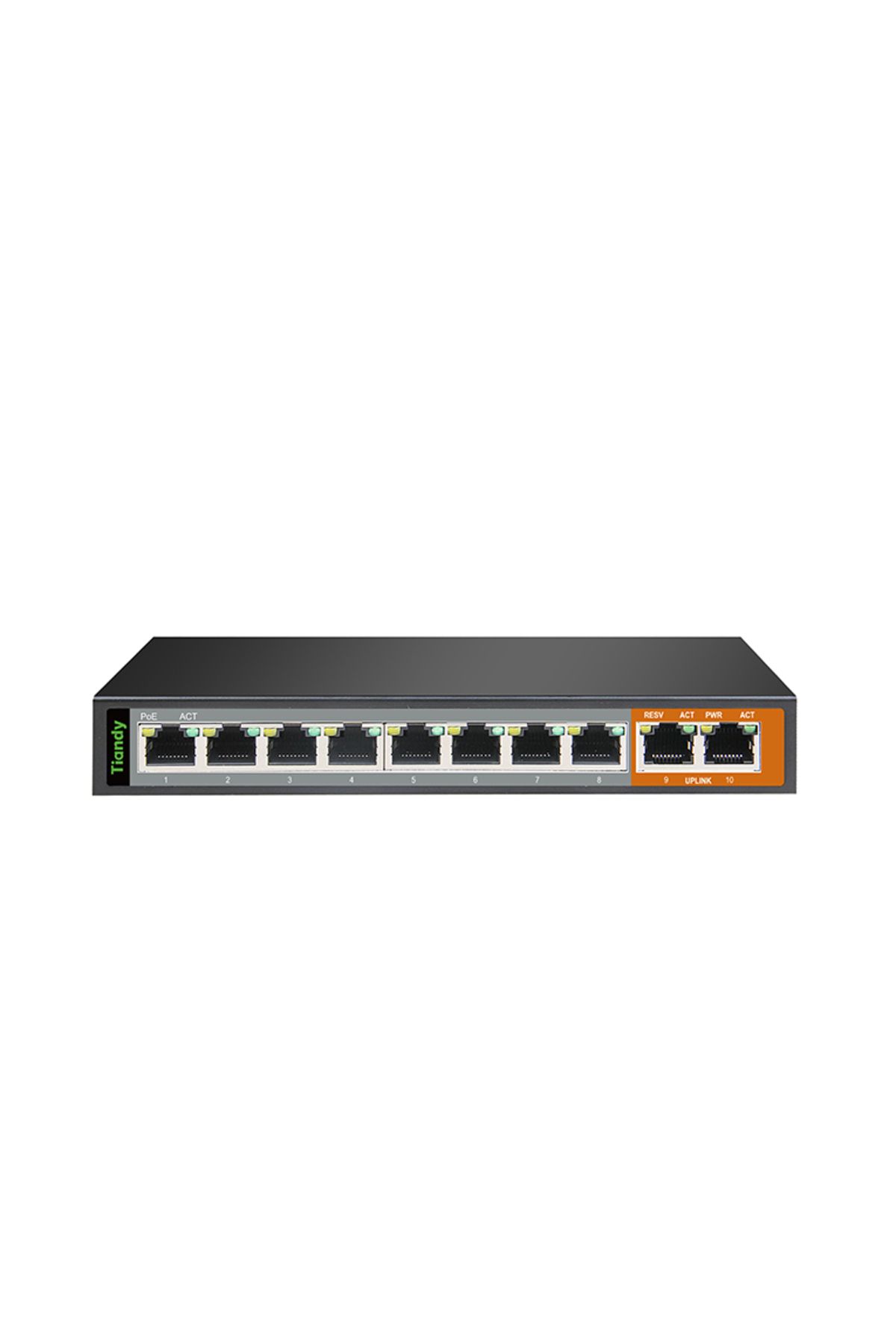 Tiandy PS-1008E-2G 8 10/100Mbps Port AI PoE Switch 2GE Uplink