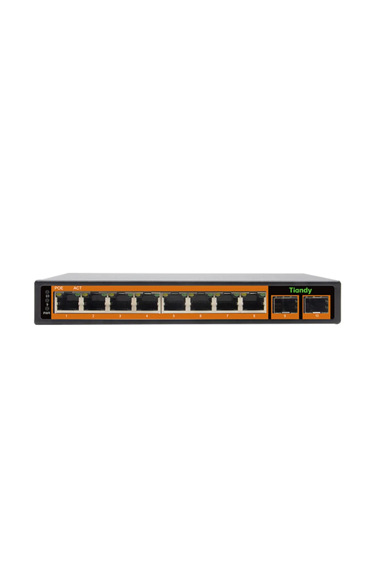 Tiandy PS-1008G-2SFP 8 PoE Port Gigabit / 2 Gigabit SFP AI PoE Switch