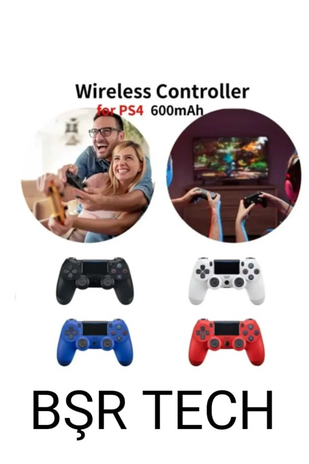 BŞR TECH Ps 4 Joystick Titreşimli Kablosuz Wireles Oyun Konsolu