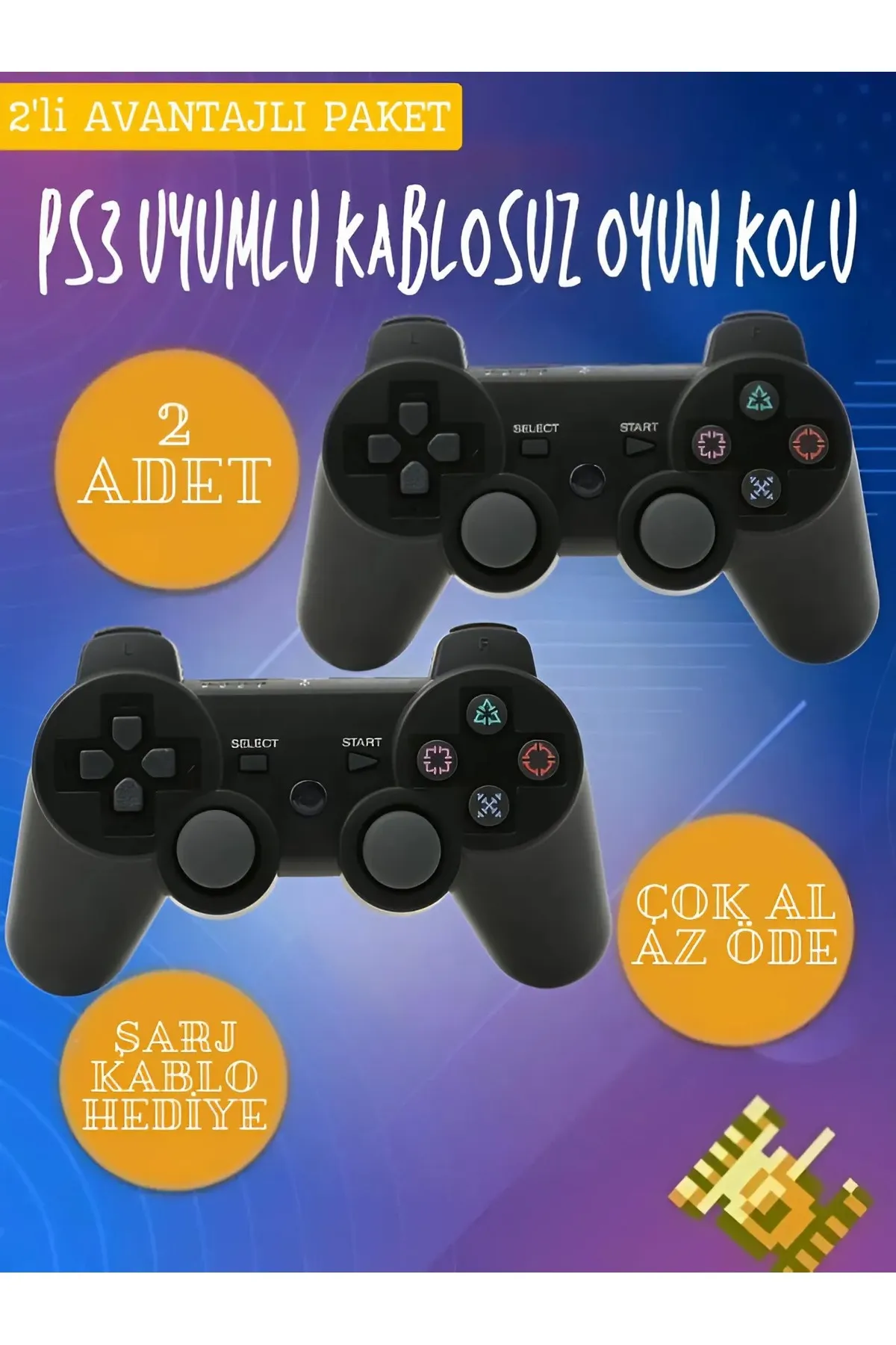 nextbuy Ps3 Kablosuz Analog Oyun Kolu Dualshock Oyuncu Konsolu Wireless Joystick Controller Double Kumanda