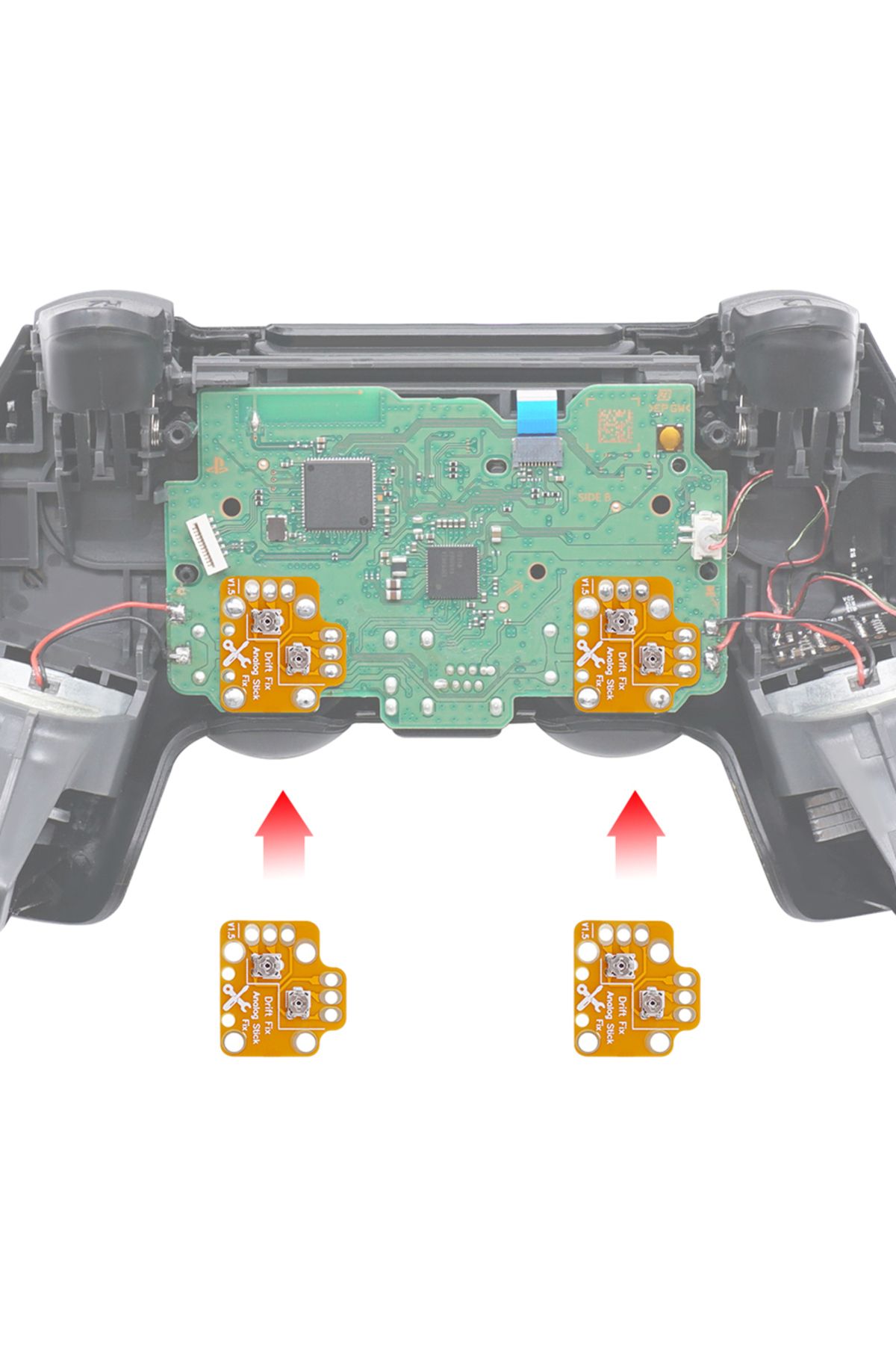 POPKONSOL PS4 Analog Drift Fix 2+2 Set Playstation 4 Kol Joystick Motor Tamir Yedek Parça