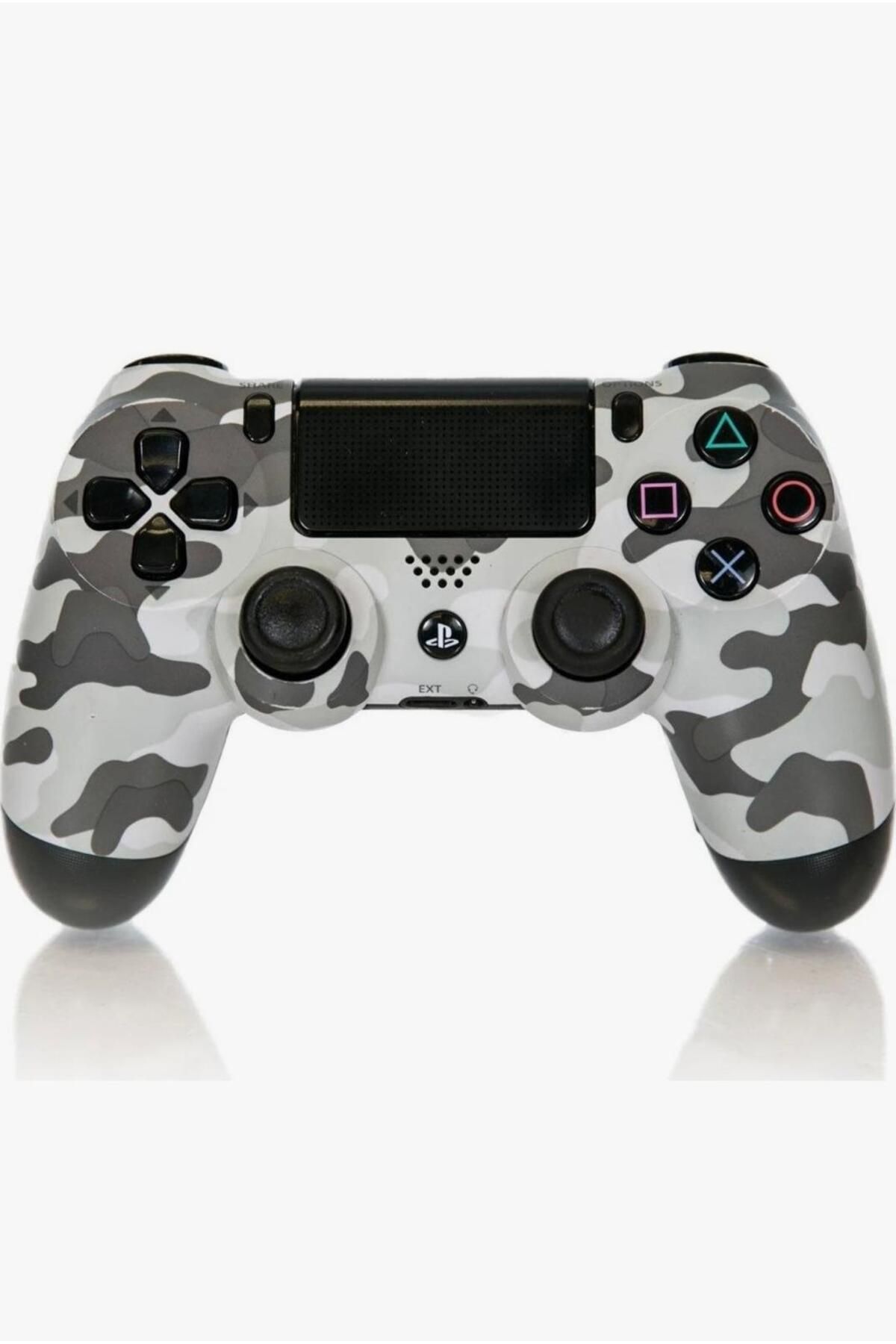 CRK TECH Ps4 Kablosuz Gamepad Garantili Joystick Yenilenmis Gamepad Controller - Gri Kamuflaj