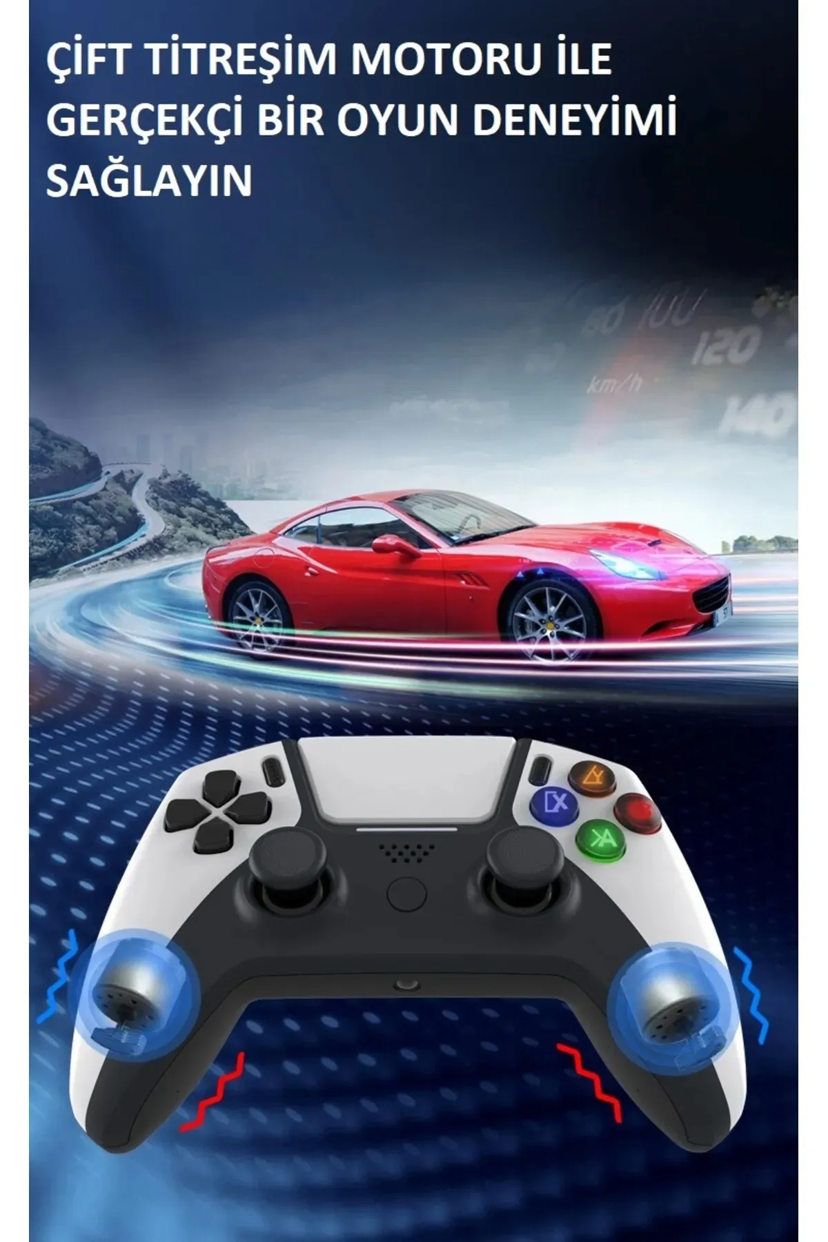 WOTOBE Ps4 Ps3 Pc Android Ios Kablosuz Bluetooth Mekanik Rgb Oyun Kolu Gamepad Joystick