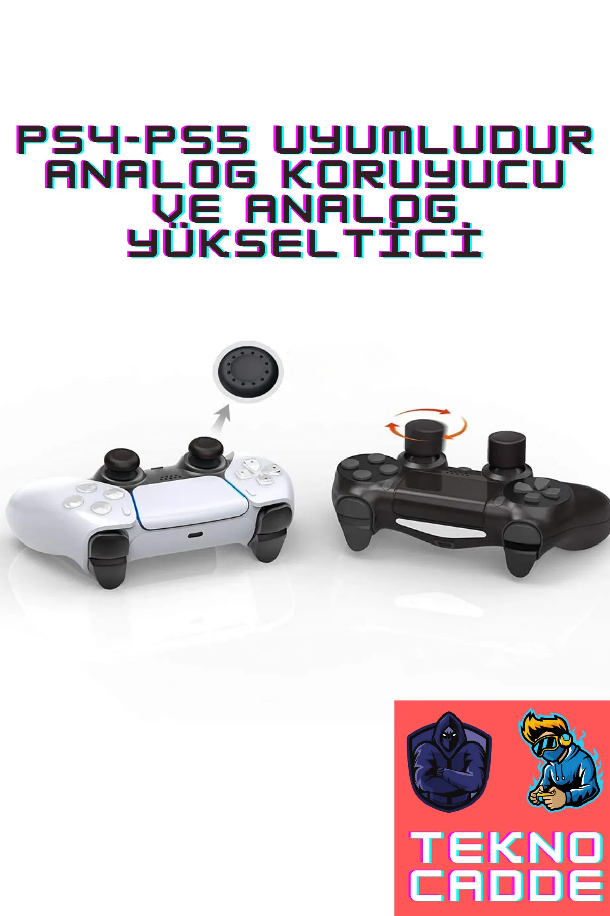 beboncool Ps5 Dualsense Ps5 Dualsense Edge Ps4 Joystick Analog Yükseltici Analog Koruyucu Başlık