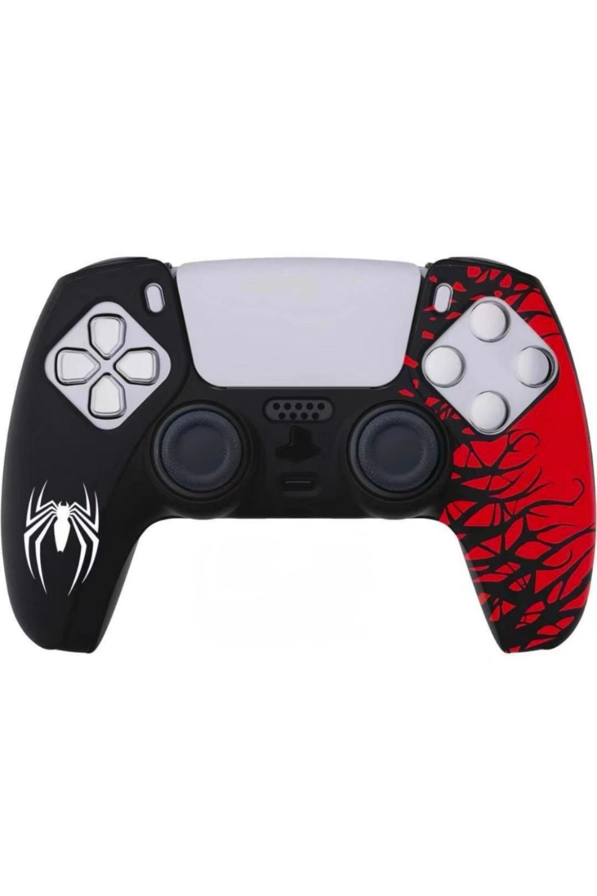 CRKTEKNOLOJİ Ps5 Dualsense Spiderman Desenli Gamepad Uyumlu Slikon Kılıf Case