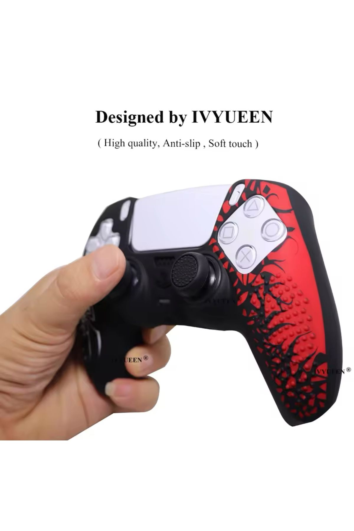 CRKTEKNOLOJİ Ps5 Dualsense Spiderman Desenli Gamepad Uyumlu Slikon Kılıf Case