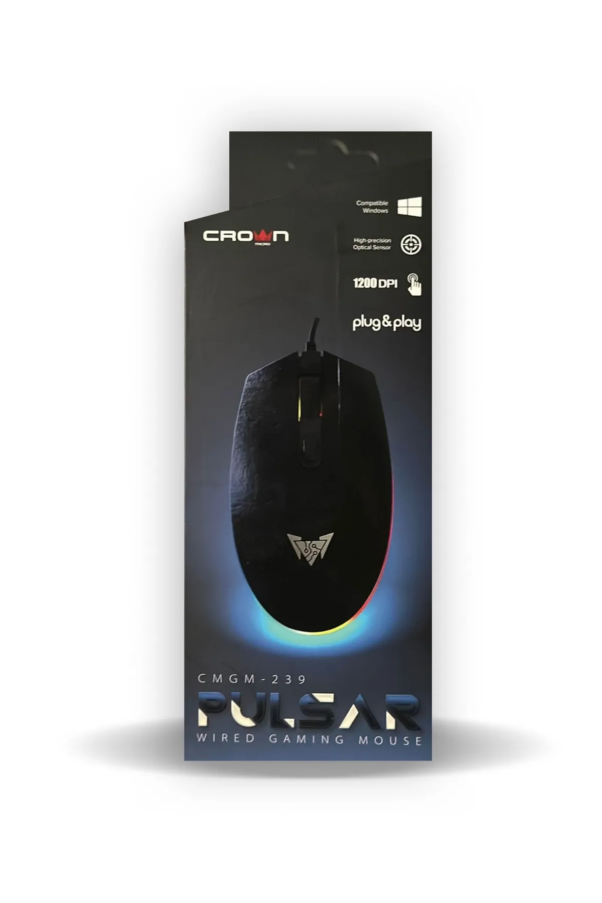 Crown Micro PULSAR RGB Aydınlatmalı Kablolu Usb Gaming & Ofis Mouse