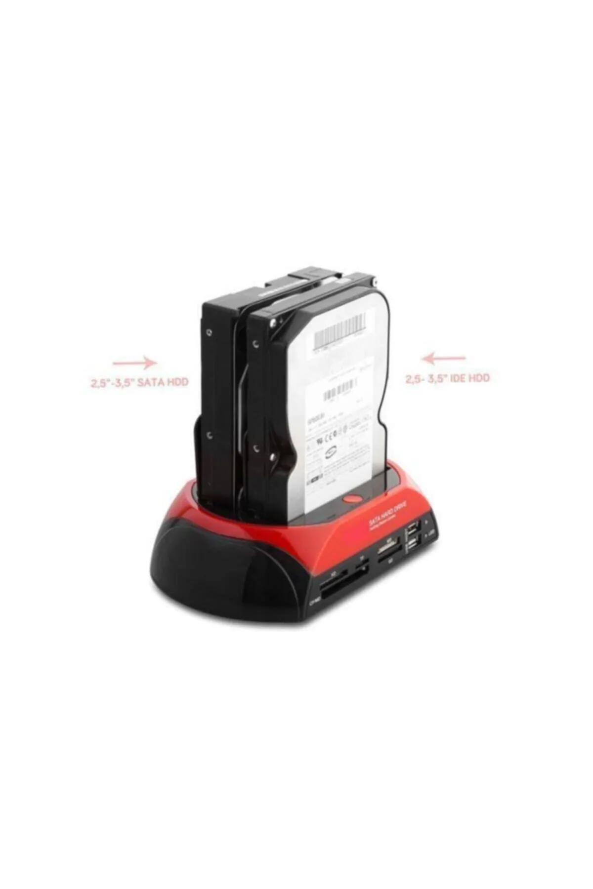 Primex Px-385 Harici Usb 2.0 2.5- 3.5 Ide Sata Hdd + Kart Okuyucu Docking