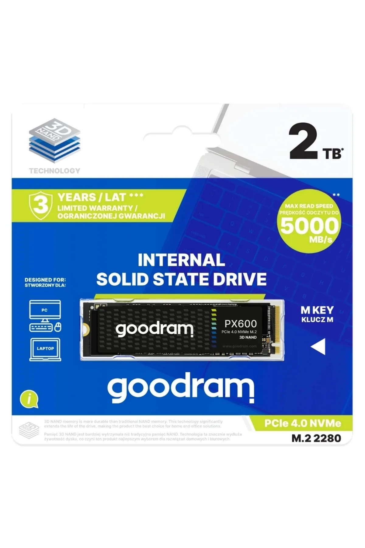 Goodram Px600 2tb Nvme Gen4 5000/4200mb/s M.2 Ssd